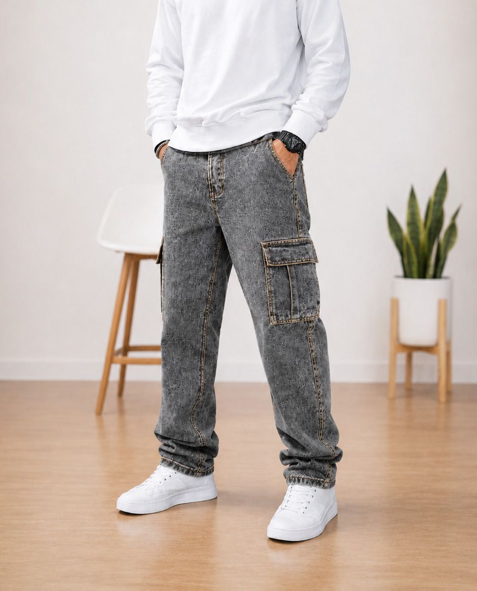 denim look Men Cargos-picture-36