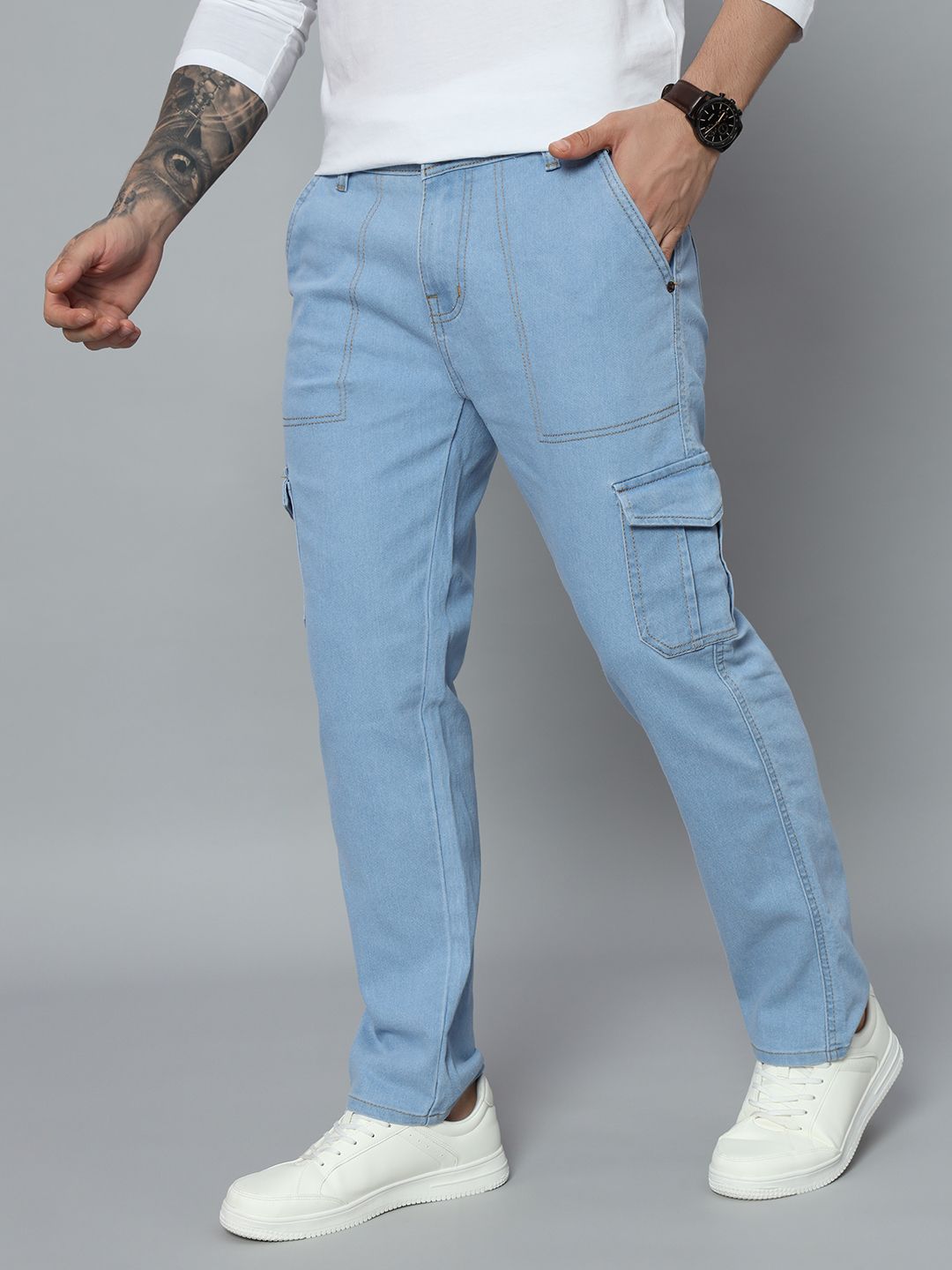 denim look Men Cargos-picture-12