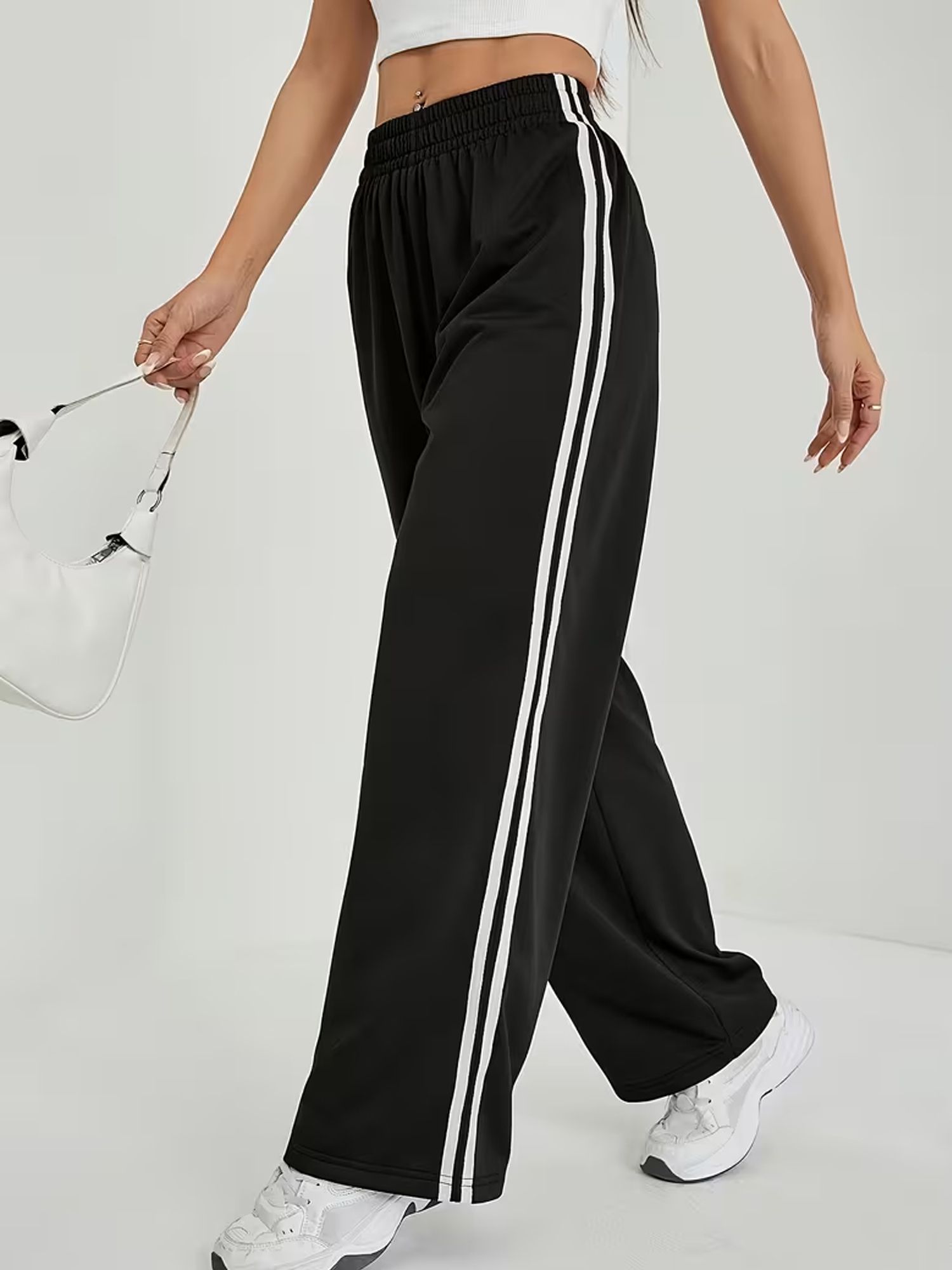retrobella Women Solid Black Track Pants-picture-10