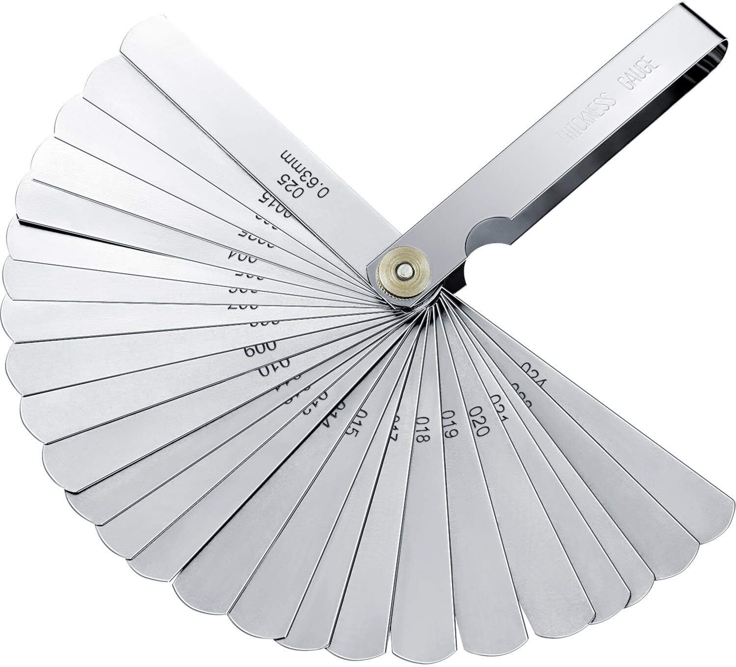 Metric Thickness Feeler Gauge 26 Blades Set Tappet With Brass Gap Measure Cutting Marking Gauge-image-10