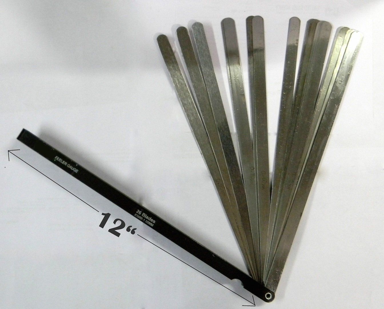 inditrust new Long FEELER GAUGE Steel Master Feeler Gauge - 26 Blades 0.03 mm to 1 mm Marking Gauge-picture-28
