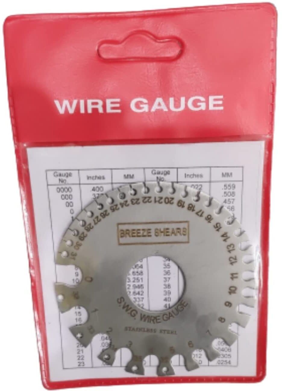 Breeze Shear SWG Round Wire Gauge with Stainless Steel Body Marking Gauge Ring Gauge
