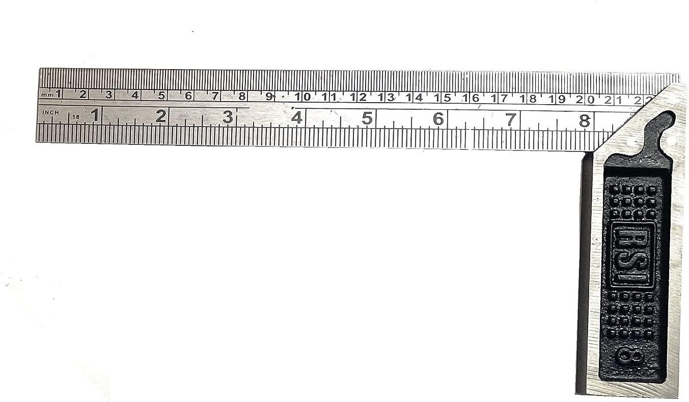 asaone Tri Square Tool 90 Degrees Right Angle Ruler 8 Inch Tri-Square-picture-27