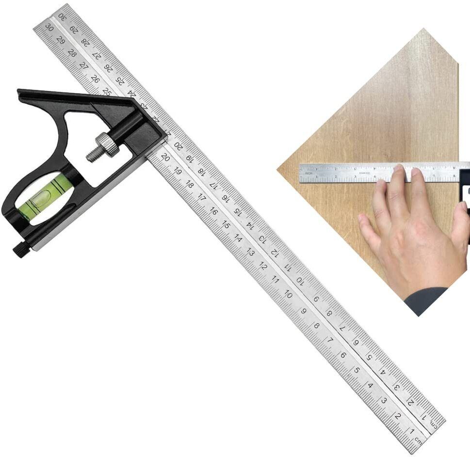 90 Degree Angle Scale Try Square Combination Square Carpenter Tools Combination Square-image-45
