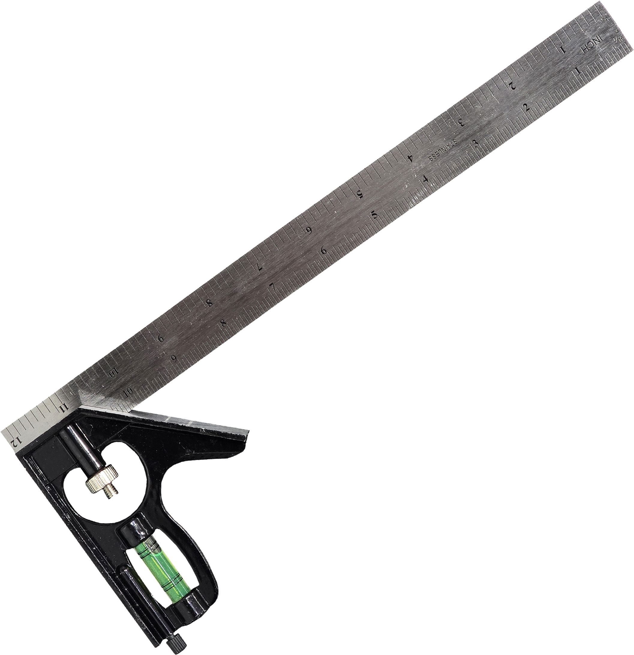 300mm Adjustable Stainless Steel Try Square Ruler Carpentry Tool Tri-Square