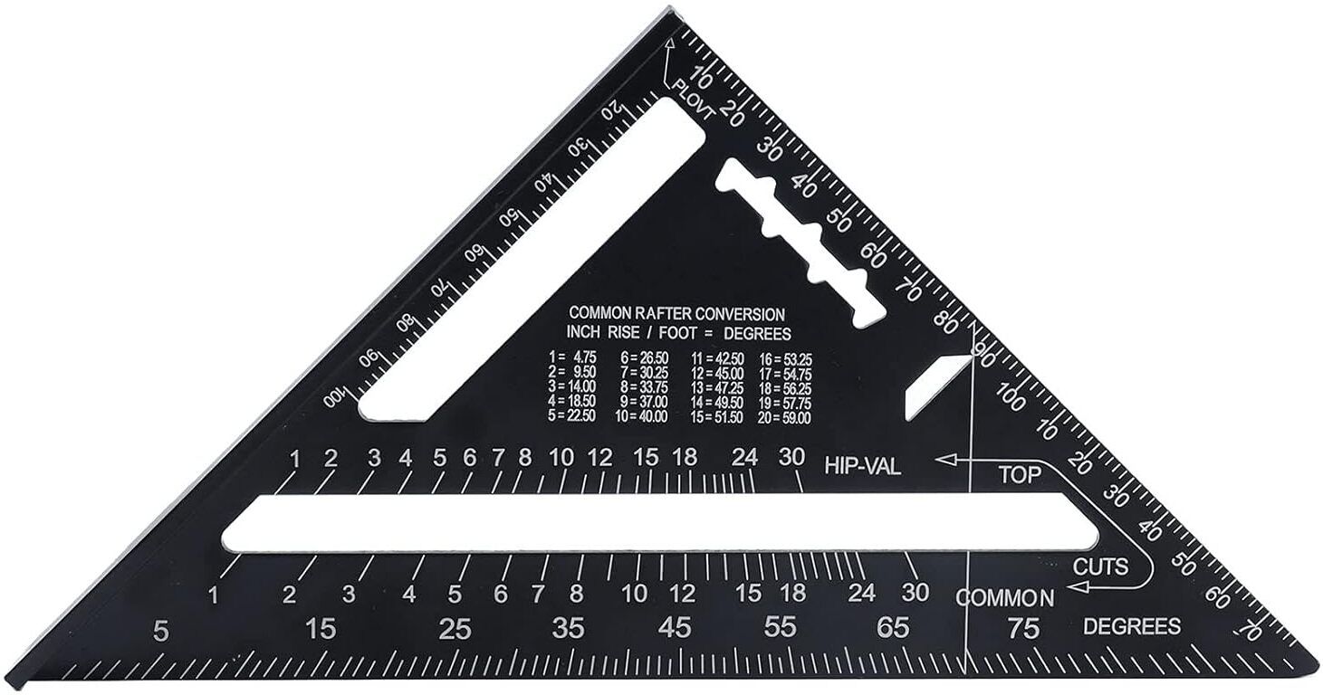 Triangle Ruler, Carpenter Square 7inch Good Hardness for Measuring Tri-Square-image-42