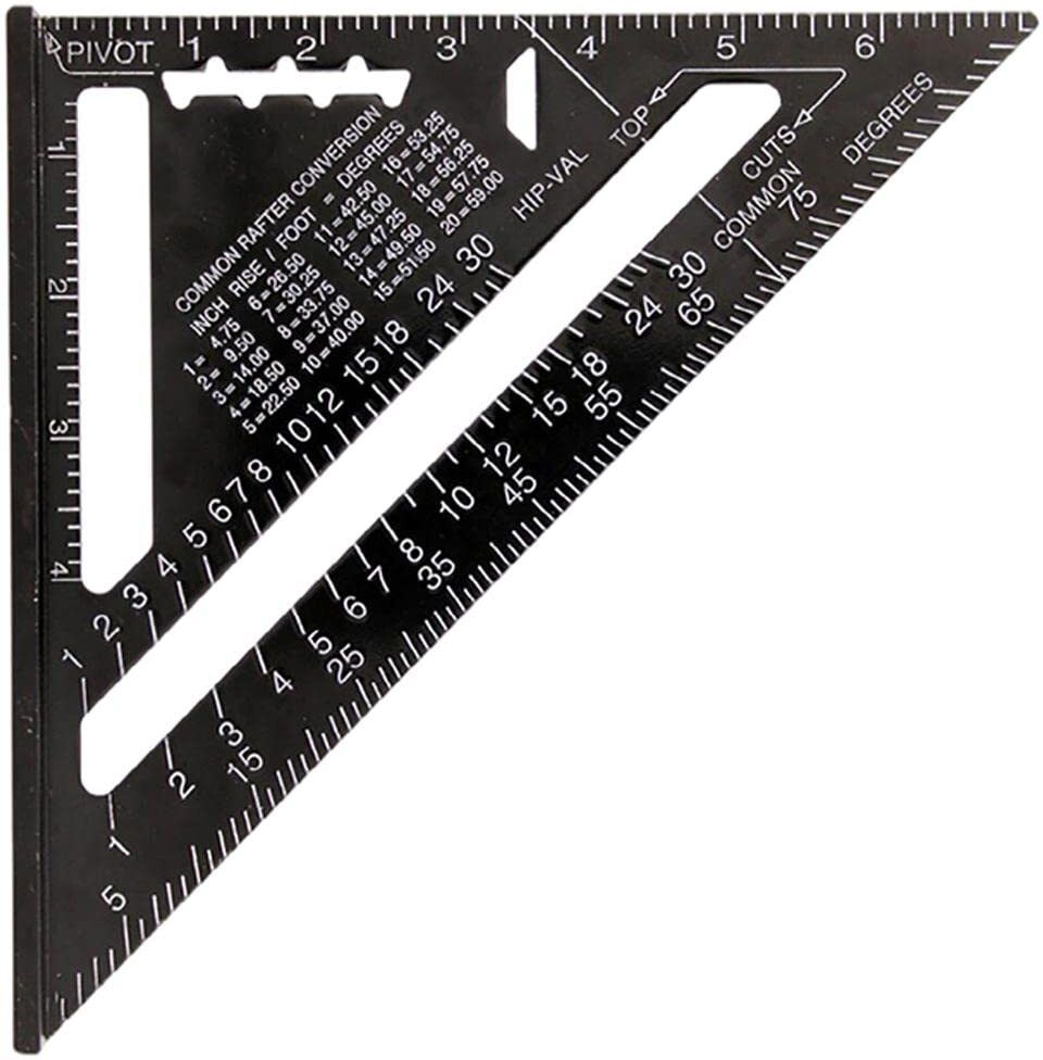 flamingo enterprise Double side Aluminium Alloy Speed Square Triangle Scale for Carpenter Tri-Square-picture-7