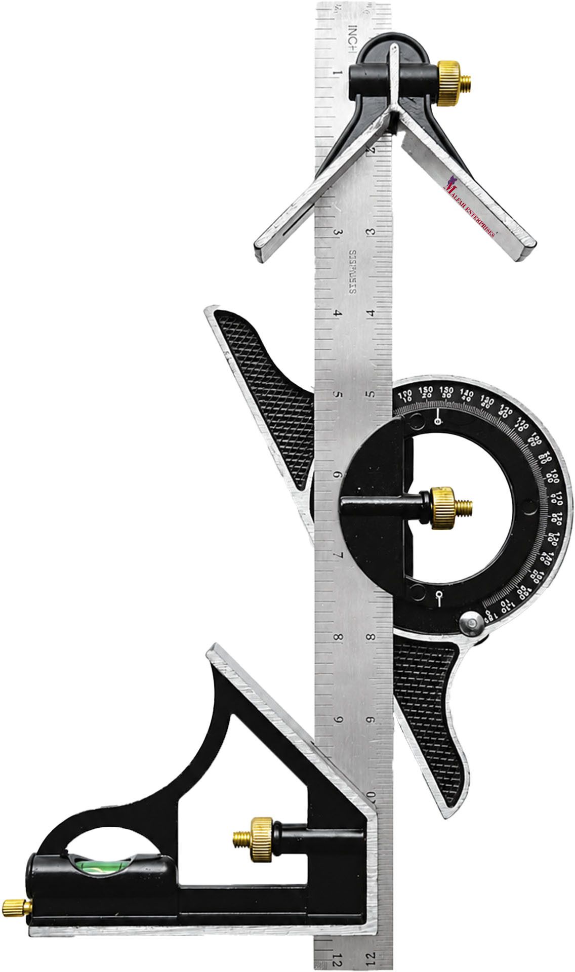 malfah enterprises COMBINATION SQUARE SET 12" MARKING TOOL FOR WOODWORKING, CARPENTRY, METALWORKING Combination Square-picture-35