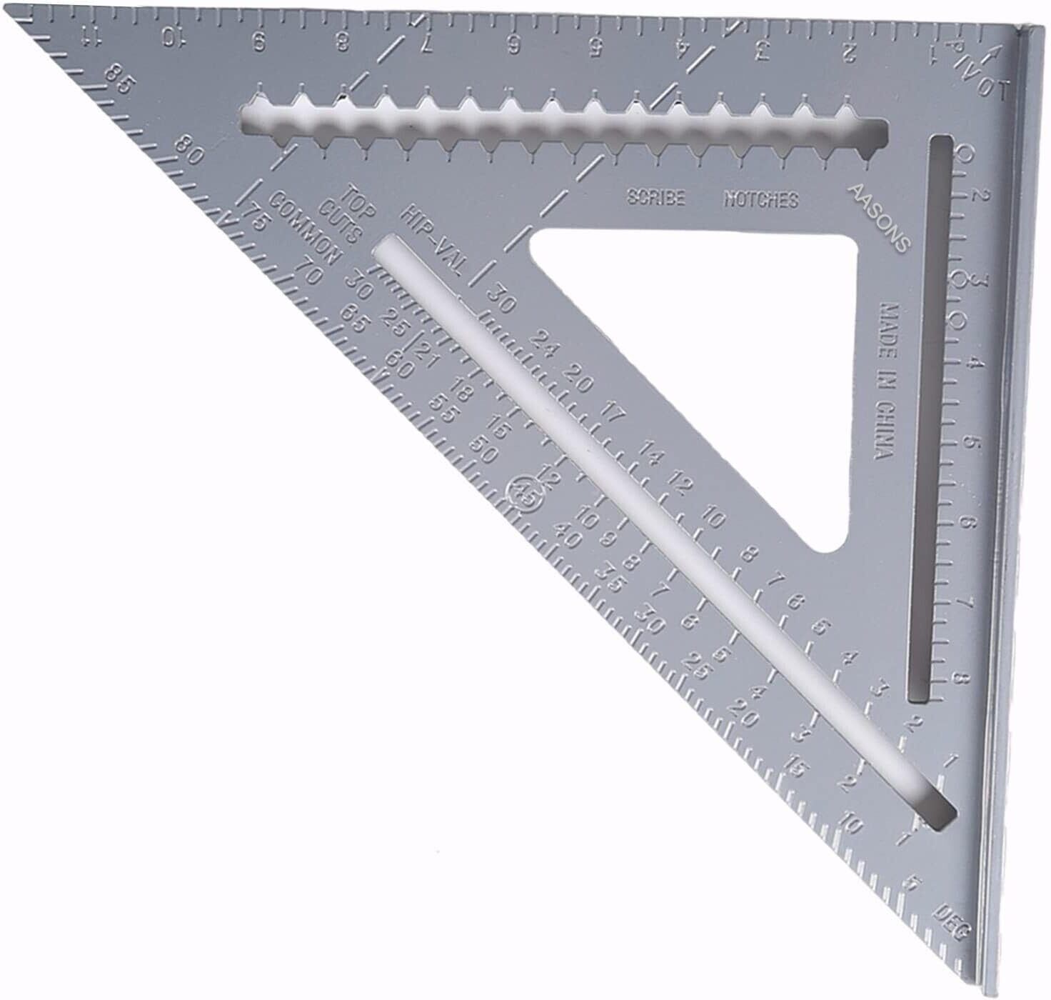 aasons 12” ALUMINUM RAFTER ANGLE SQUARE Tri-Square-picture-17