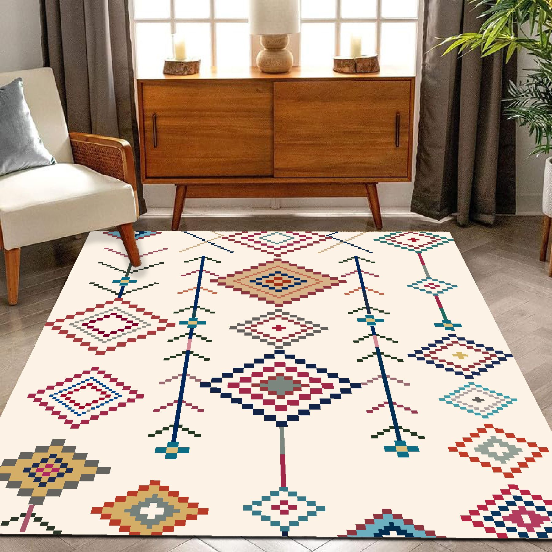 flipkart smartbuy 5 ft X 7 ft Velvet Carpet-picture-23