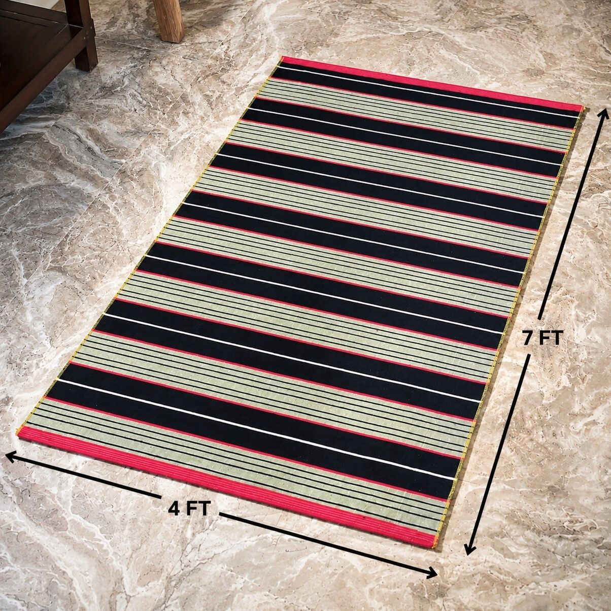 aura lives 4 ft X 7 ft Cotton Dhurrie-picture-10