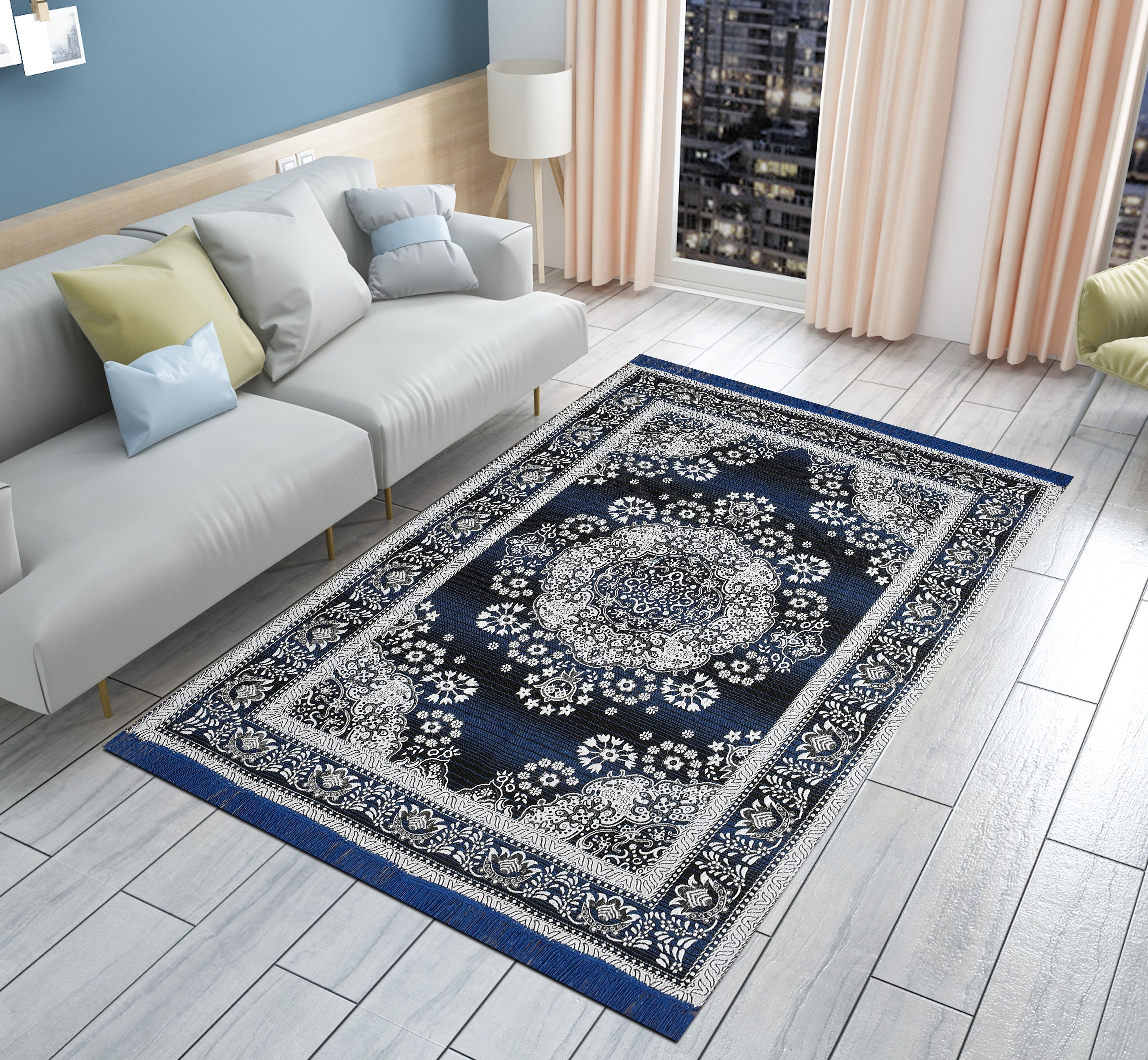 the fresh livery Blue, Black Cotton Carpet-picture-15