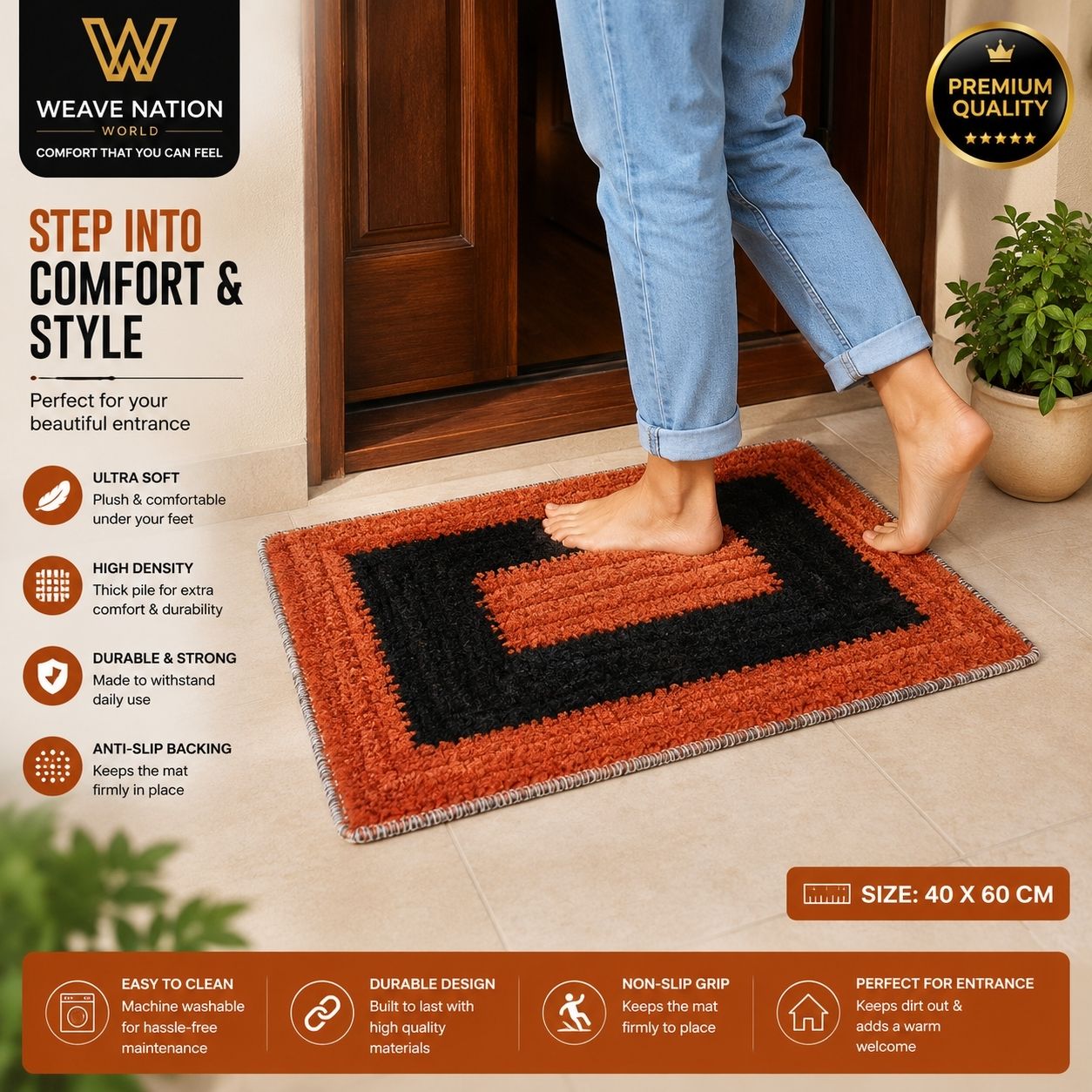 40 cm X 60 cm Velvet, Wool Area Rug-image-28