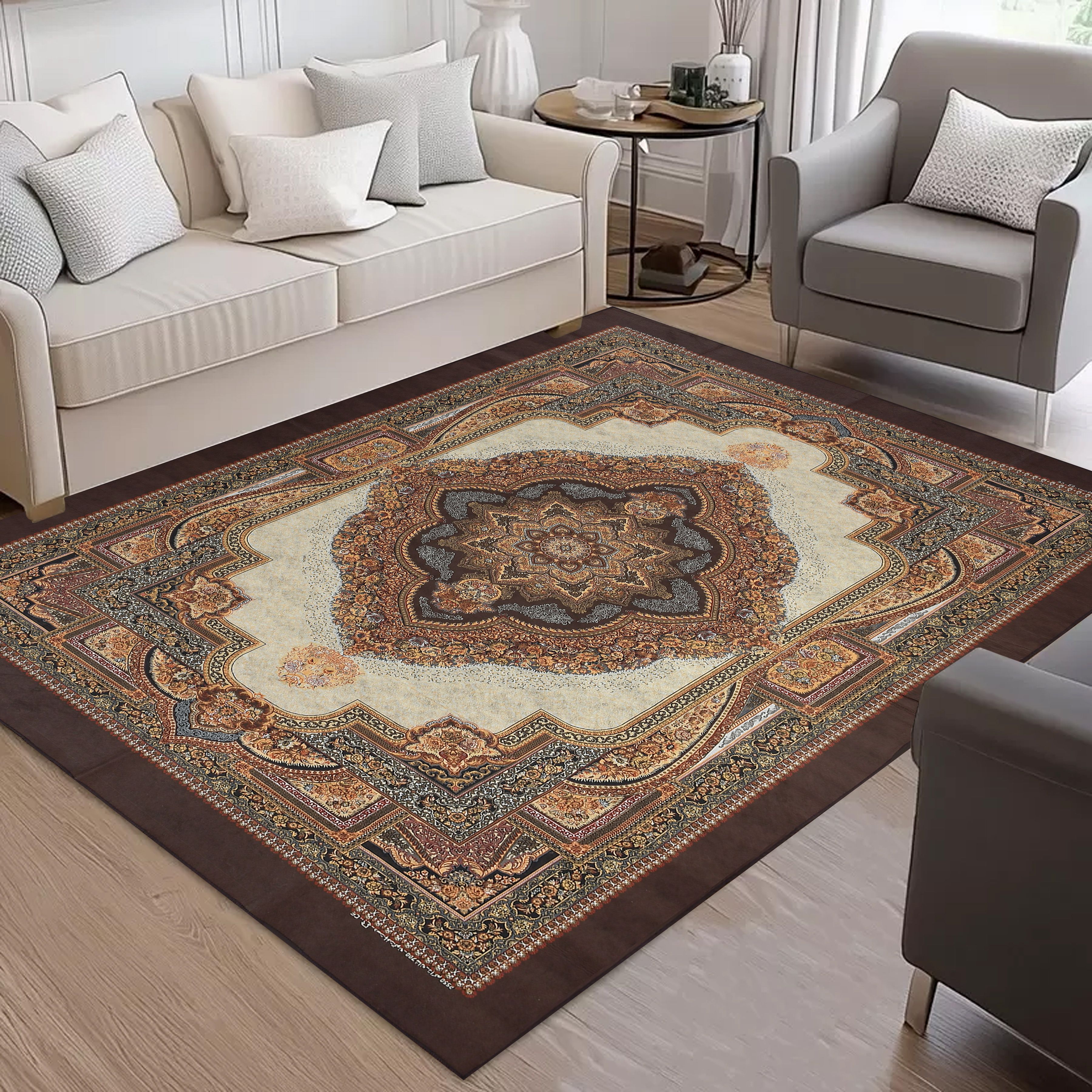 152 cm X 213 Silk Carpet-image-44
