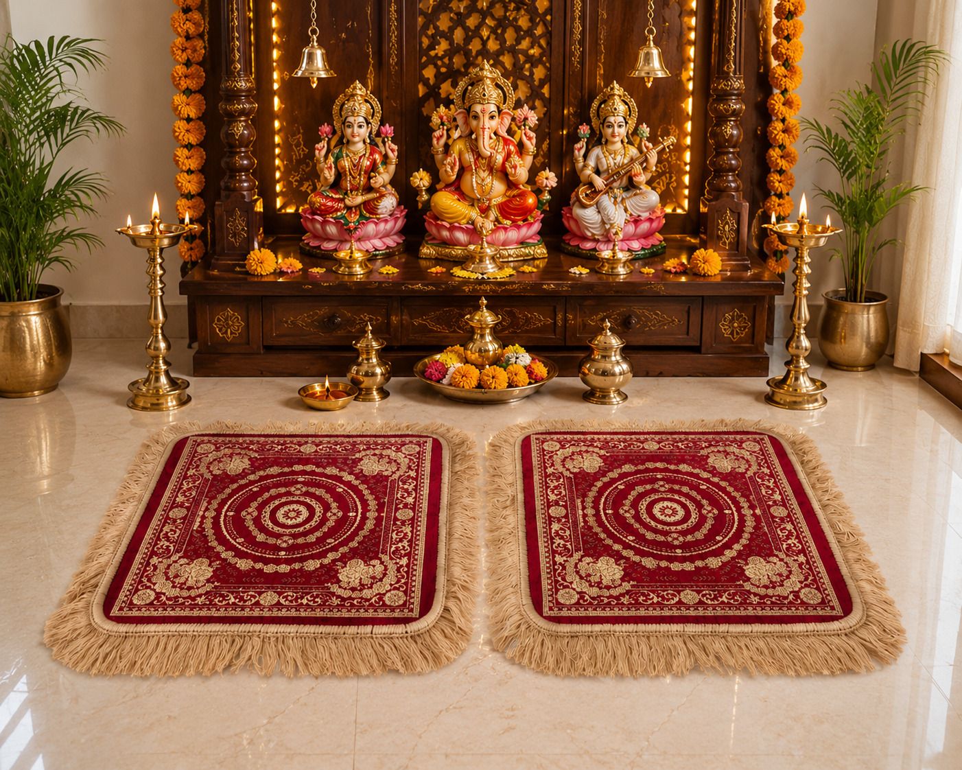 shabacarpet 1.5 ft X 1.5 ft Acrylic, Velvet Carpet-picture-21
