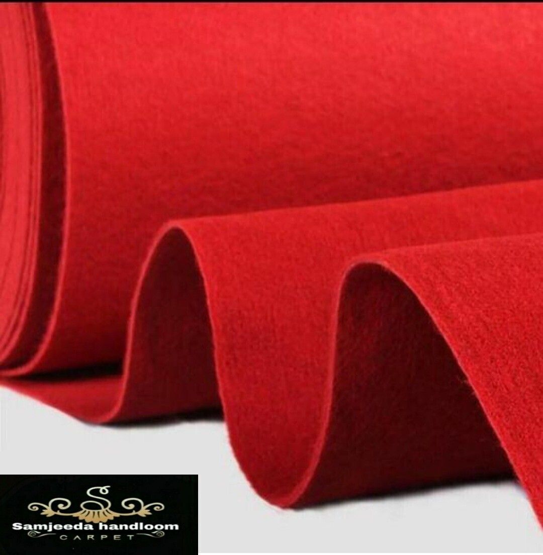 samjeeda handloom carpets Red Synthetic Carpet-picture-17