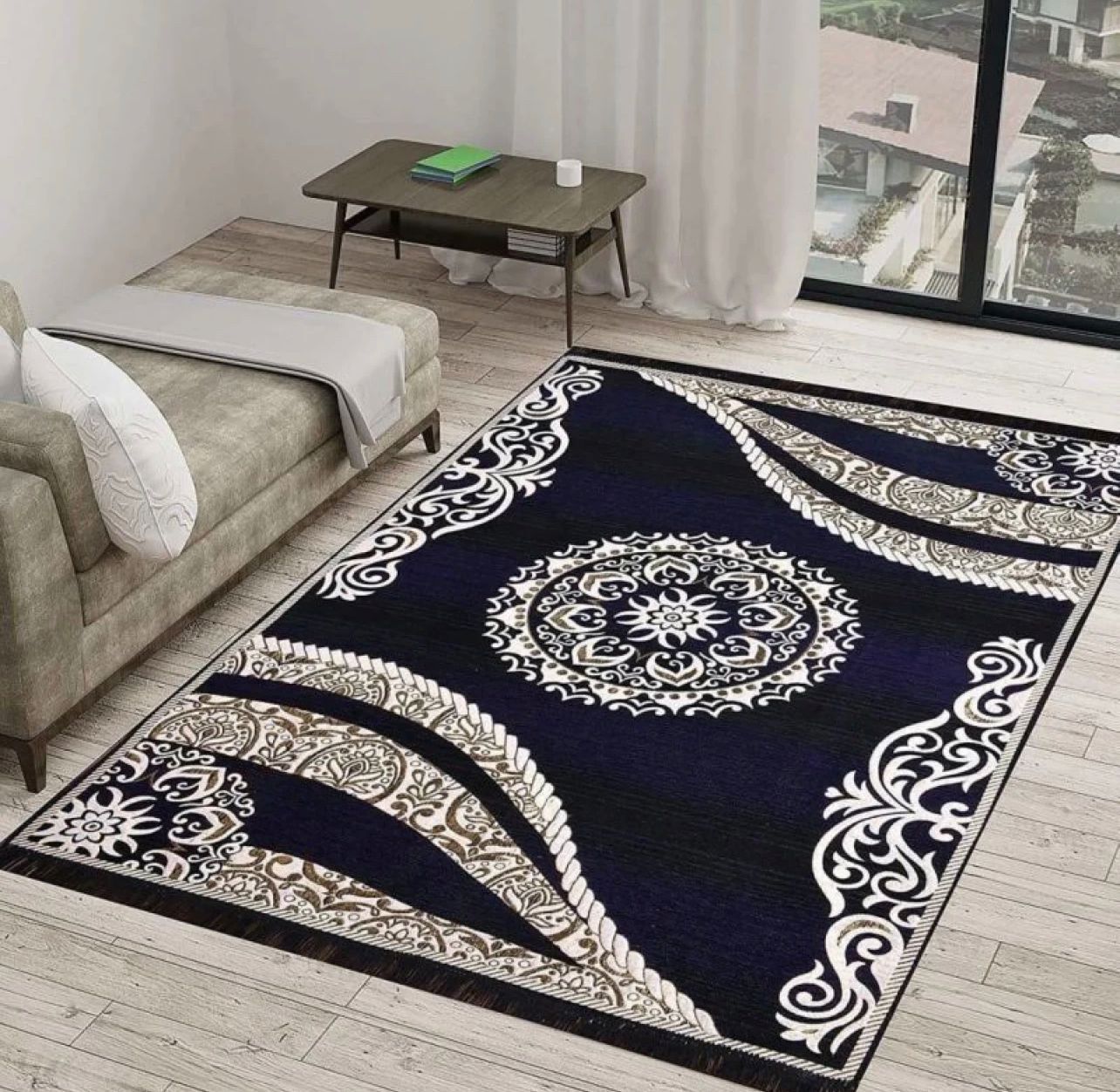 blissful aura 5 cm X 7 Velvet Area Rug-picture-28
