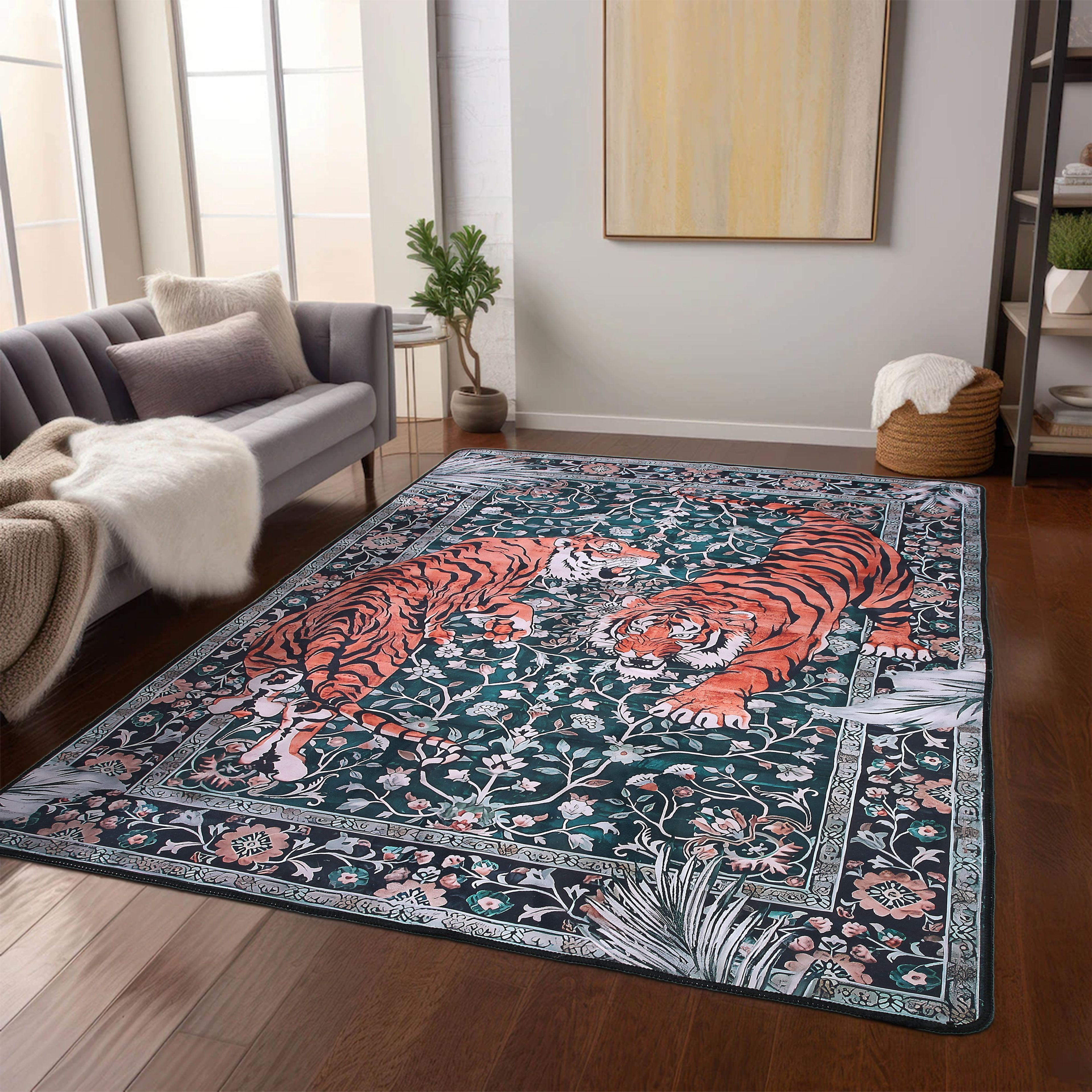aazeem 137 cm X 182 Polyester Carpet-picture-22