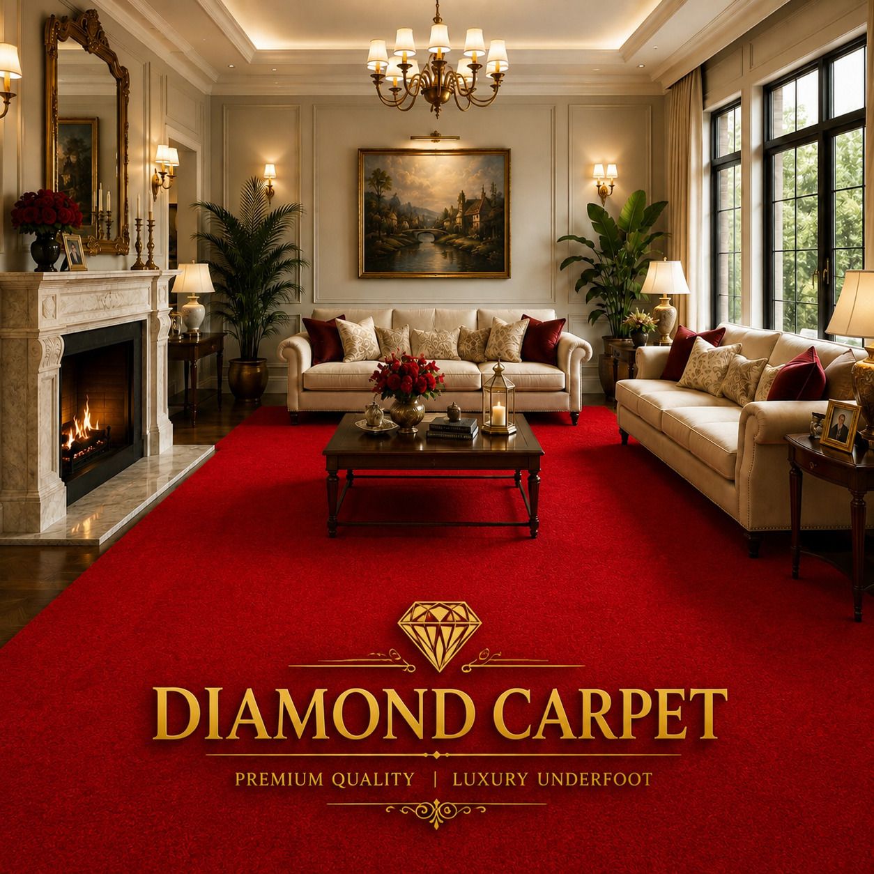 diamondcarpet 5 ft X 25 ft Acrylic Carpet-picture-41
