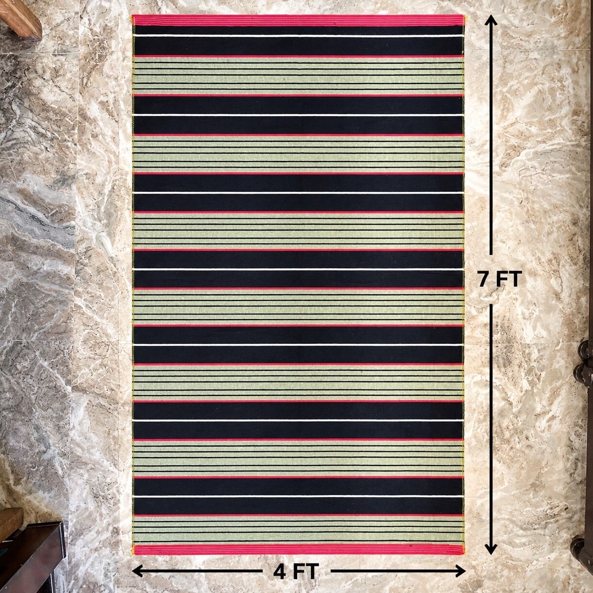aura lives 4 ft X 7 ft Cotton Dhurrie-picture-40