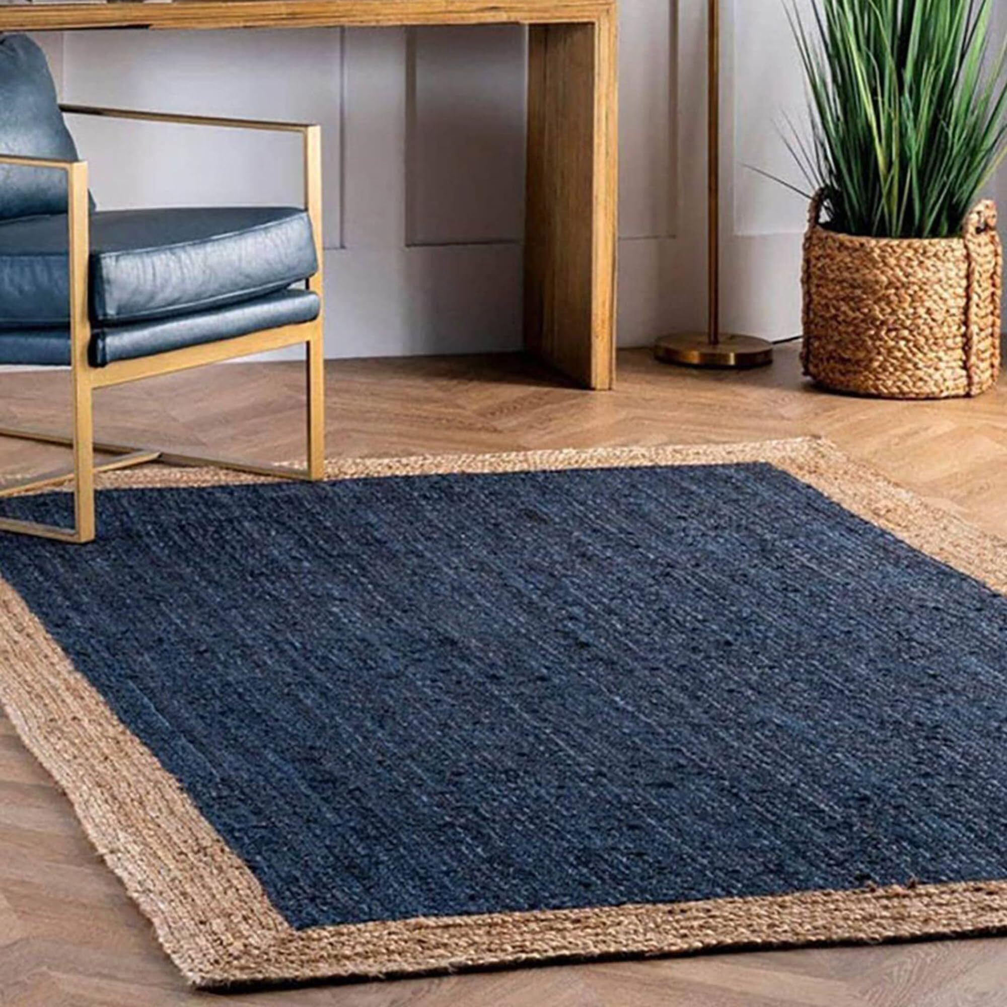 habereindia 90 cm X 90 cm Jute Area Rug-picture-15