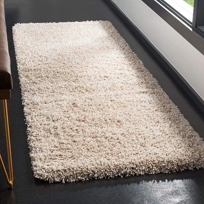shag weaving Beige Polyester Area Rug-picture-8