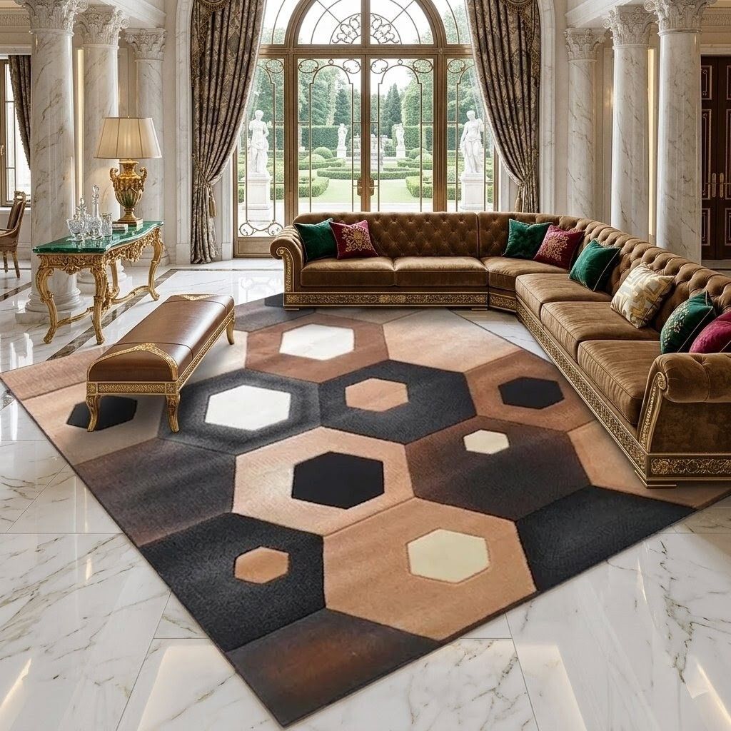 bright carpet industries 5 ft X 7 ft Acrylic Carpet-picture-34