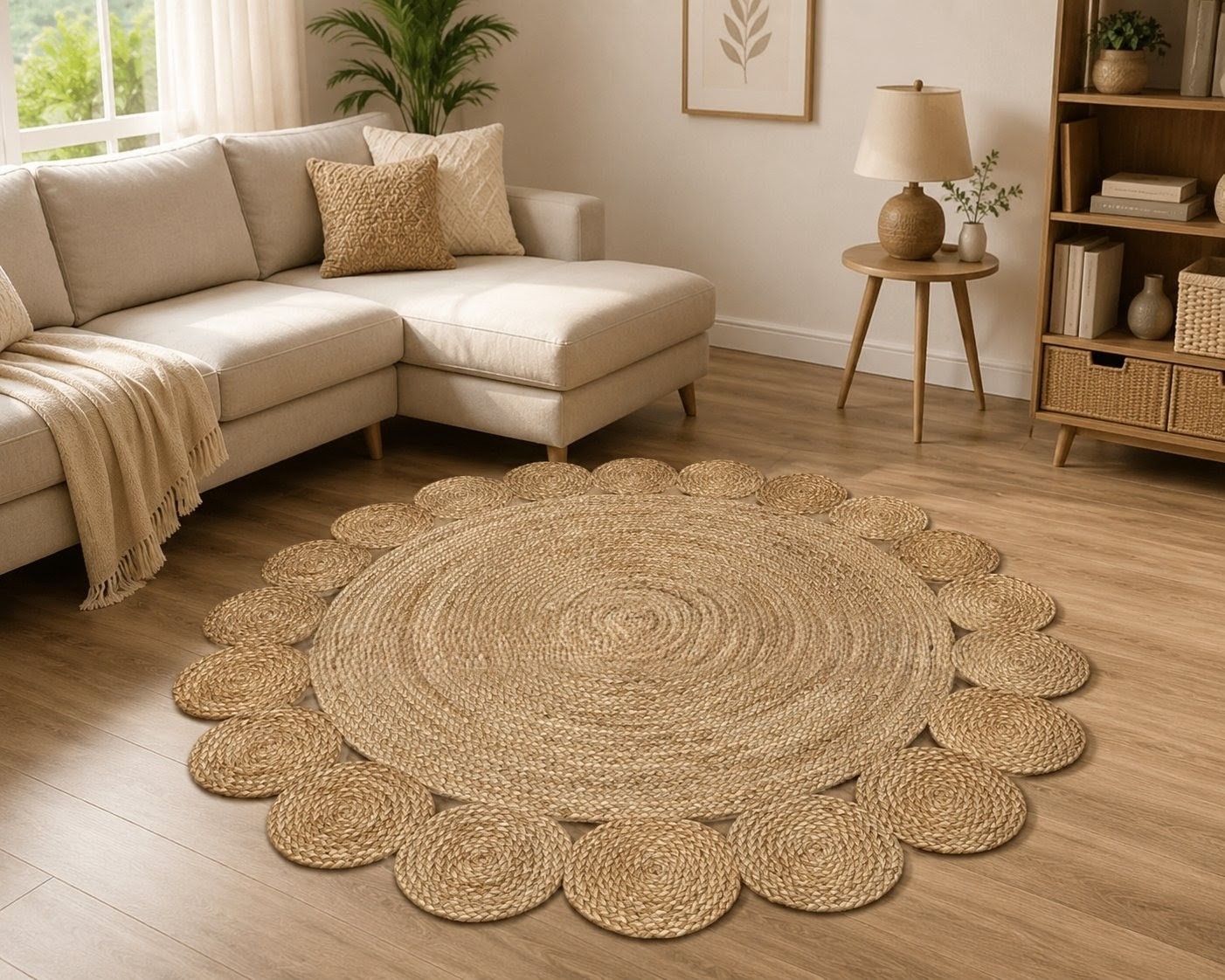 abc 3 ft X 3 ft Jute Area Rug-picture-26