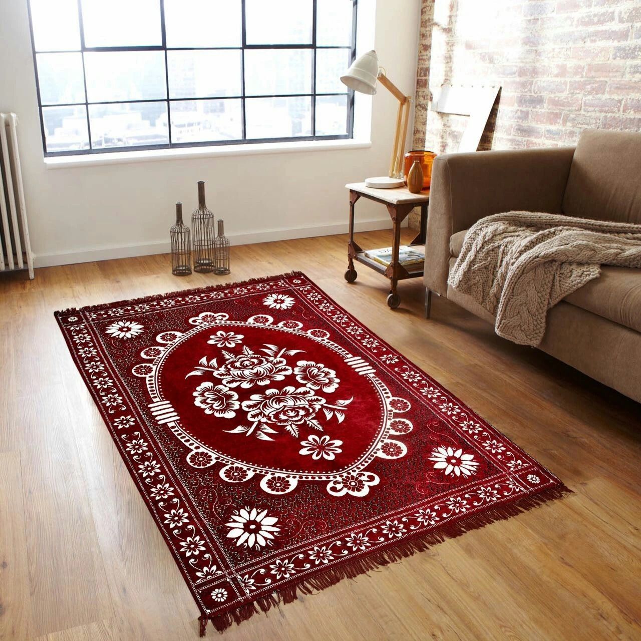Maroon Cotton Carpet-image-27