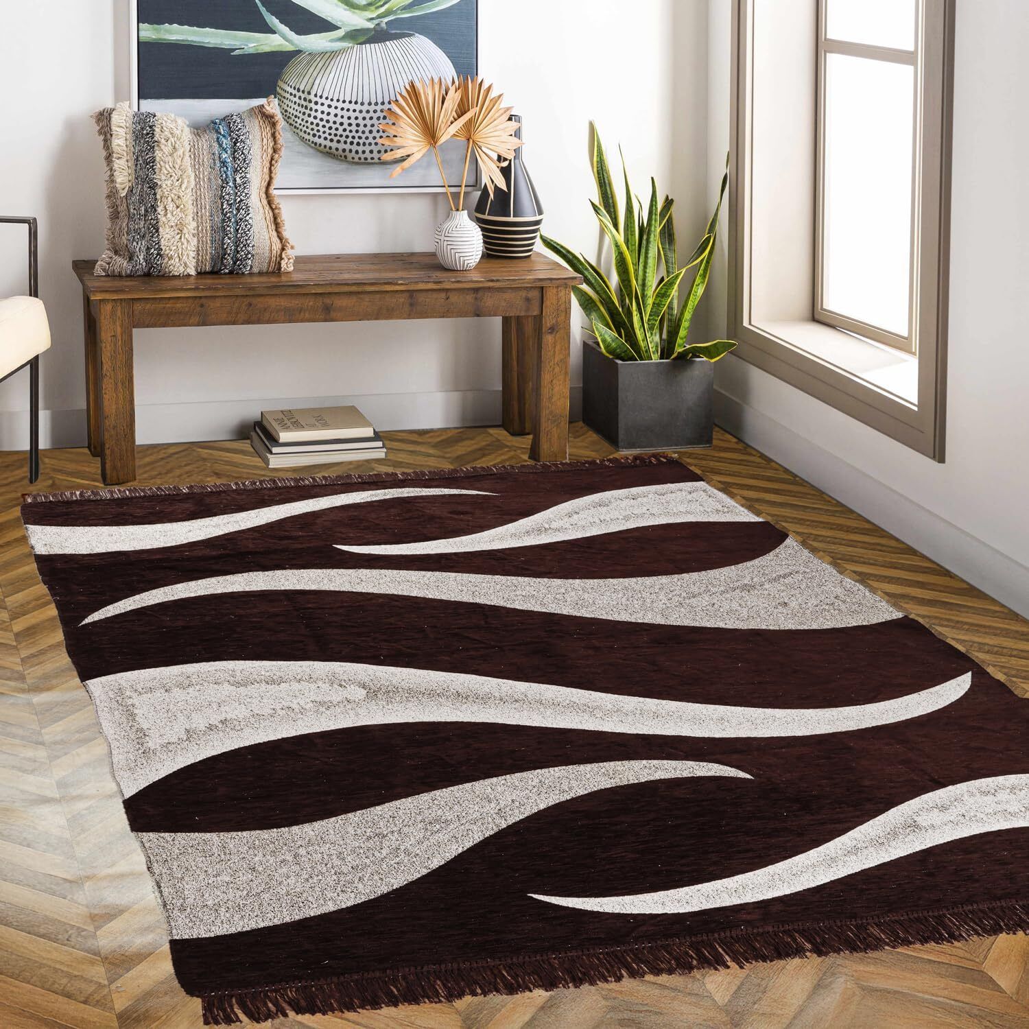 ak decor 5 ft X 7 ft Velvet Carpet-picture-25