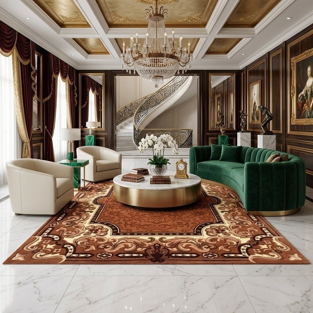 bright carpet industries 5 ft X 7 ft Acrylic Carpet-picture-36