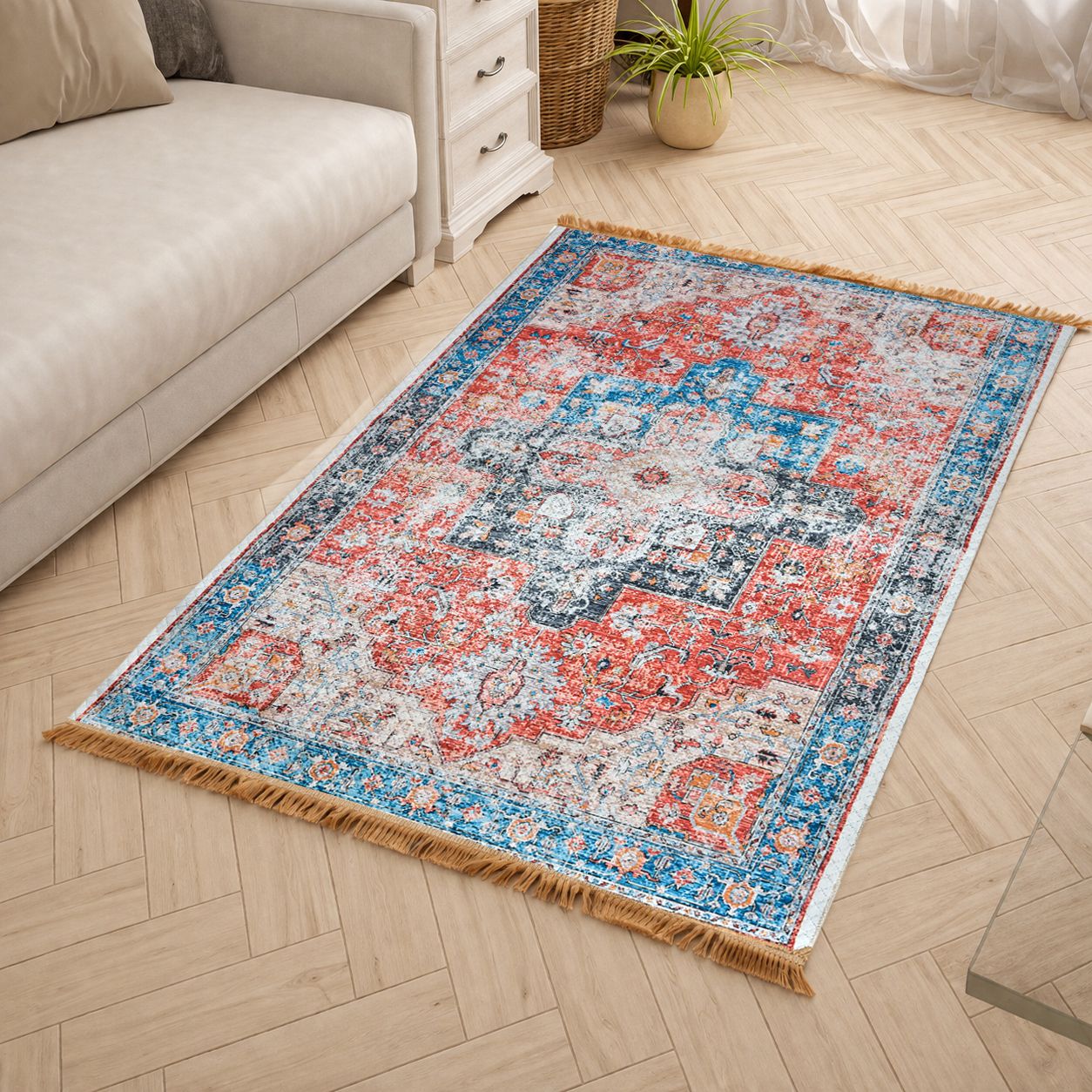 spangle 5 ft X 7 ft Polyester, Viscose, Blended Carpet-picture-12