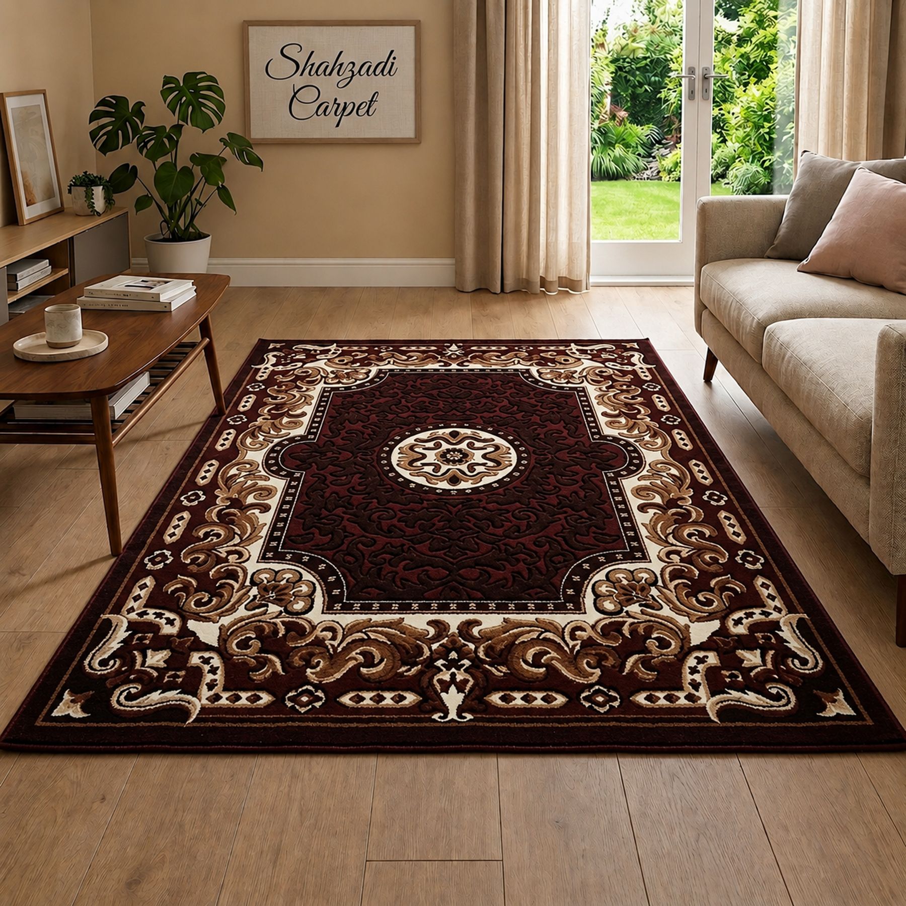shahzadicarpet 5 ft X 7 ft Acrylic Carpet-picture-1
