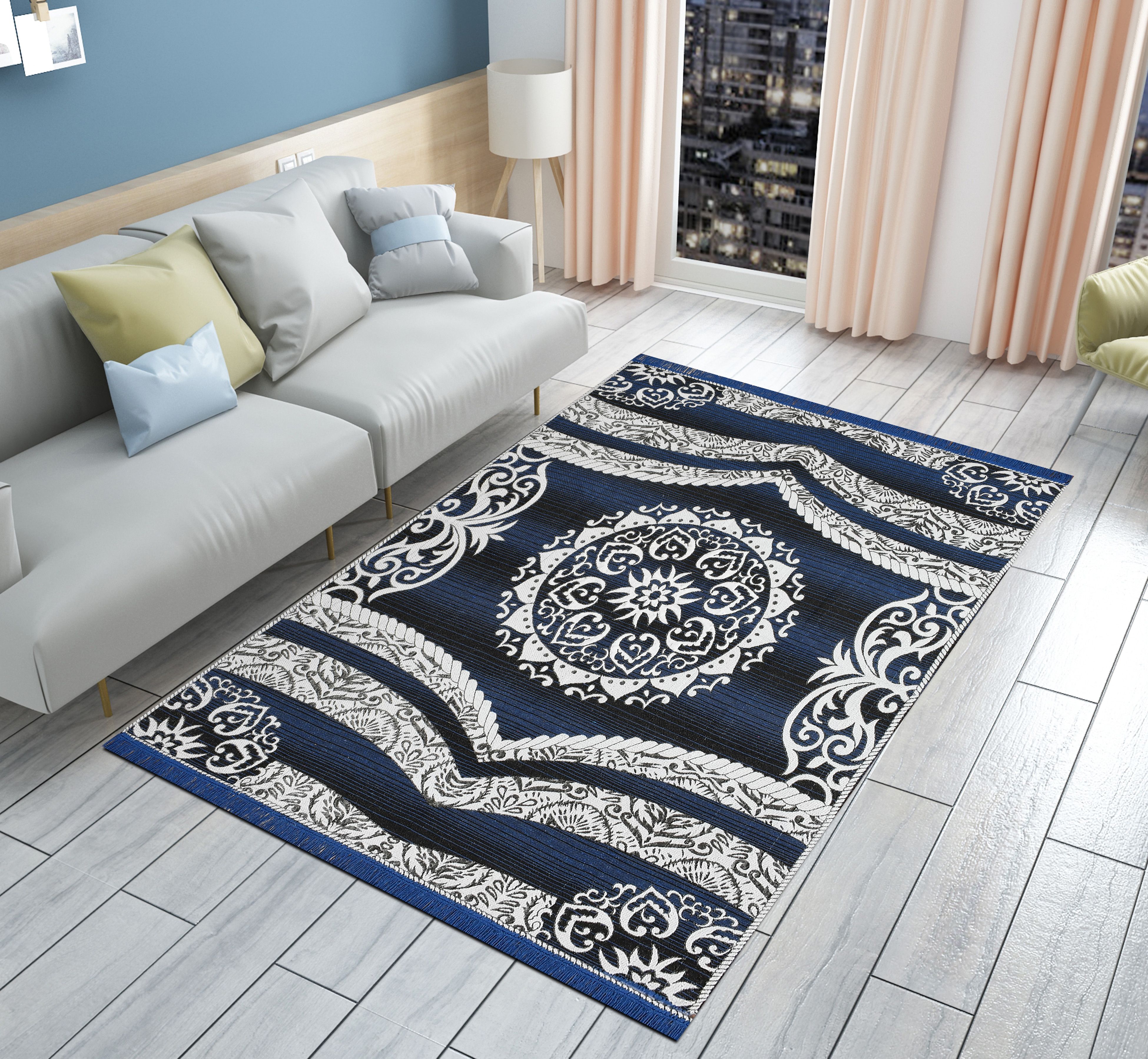 the fresh livery Blue, Black Cotton Carpet-picture-23