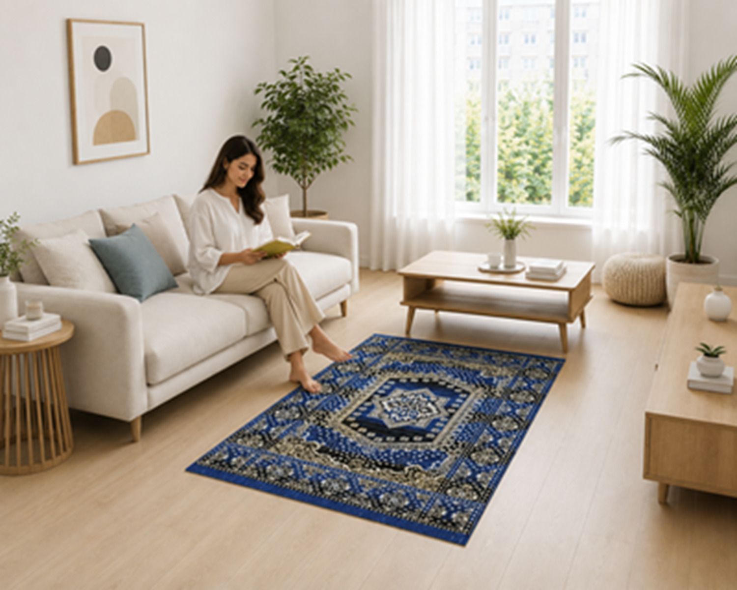 furnishing hut 5 ft X 6 ft Chenille Carpet-picture-22
