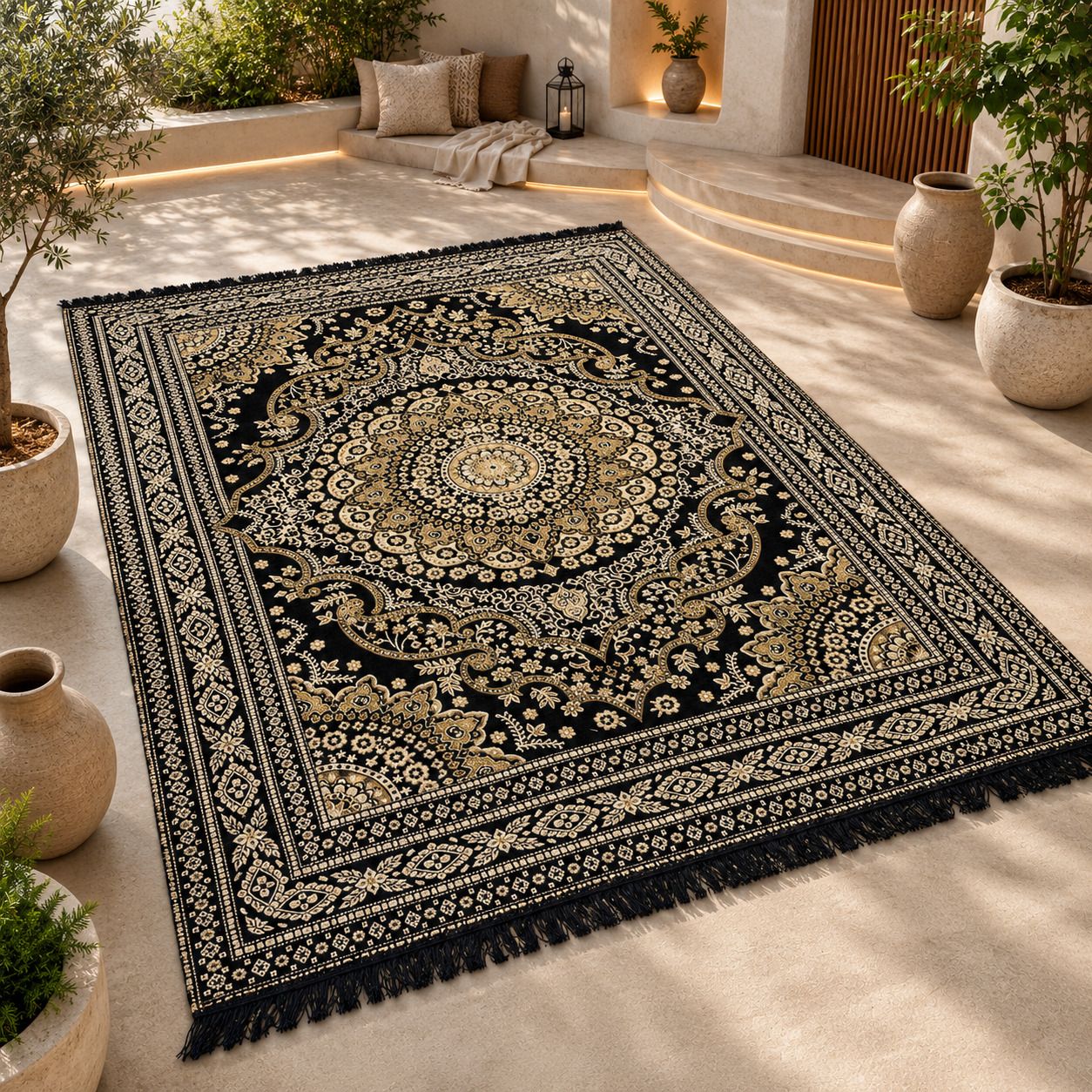 moon n deer overseas 5 ft X 7 ft Cotton, Polyester Carpet-picture-18