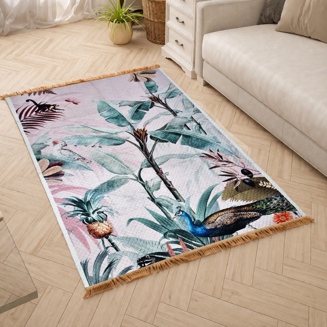 flipkart smartbuy 5 ft X 7 ft Blended, Polyester, Viscose Carpet-picture-28