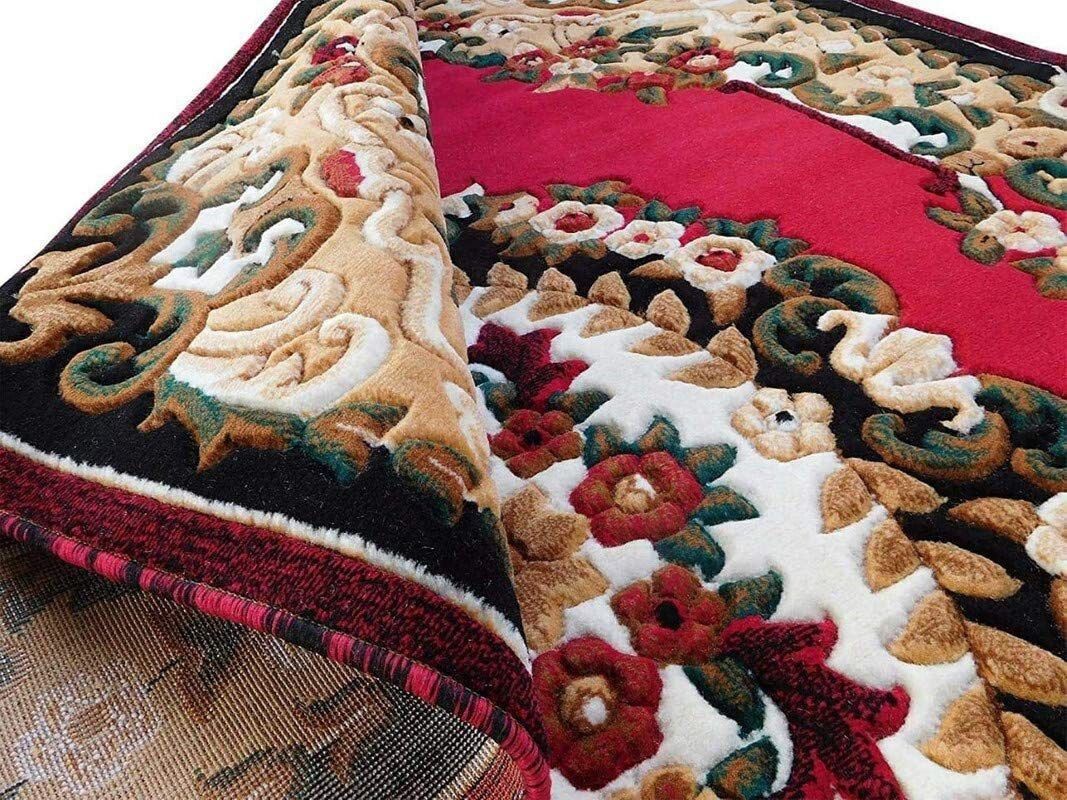 Multicolor Silk, Wool Carpet