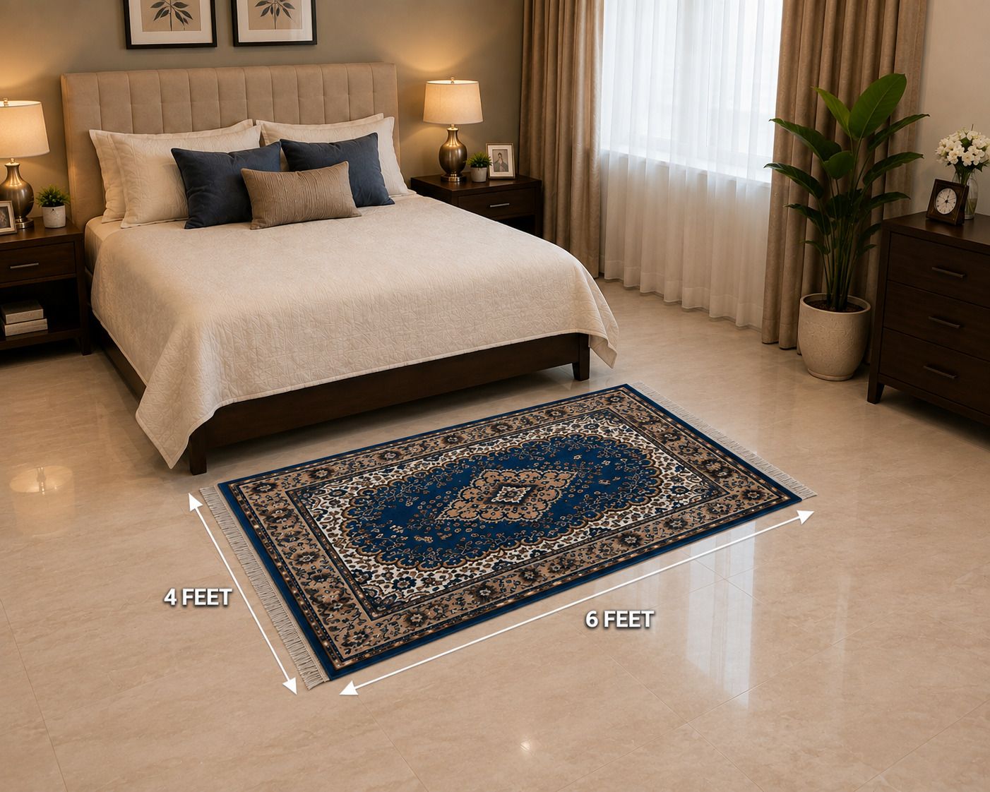 luxe legacy carpet 4 ft X 5 ft Acrylic Area Rug-picture-28