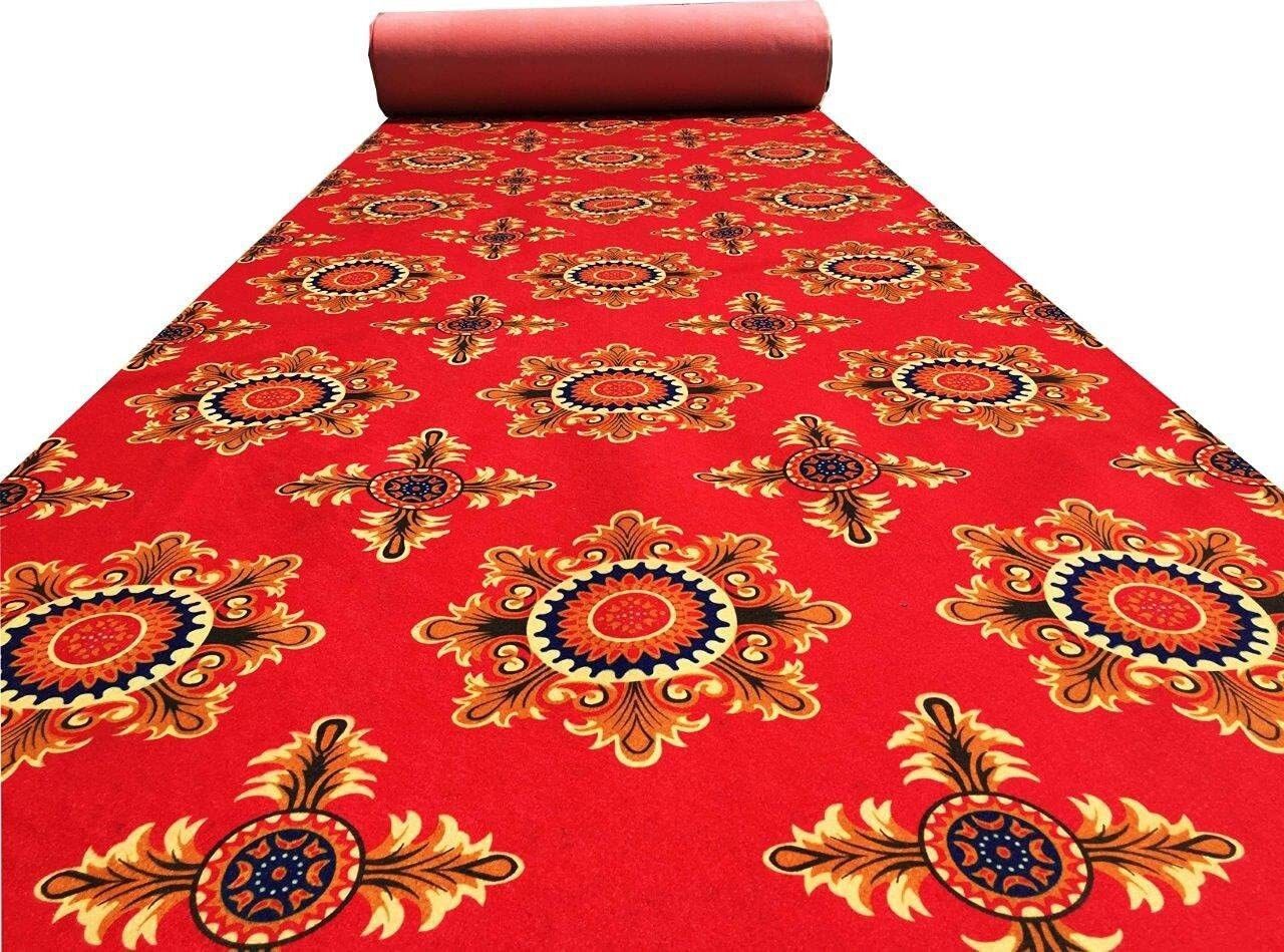 acarpet Red, Gold Synthetic Carpet-picture-21