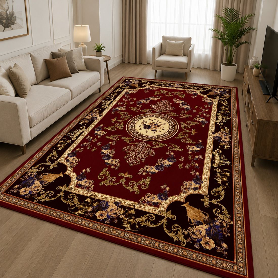shri 7 cm X 5 cm Polyester Carpet-picture-19