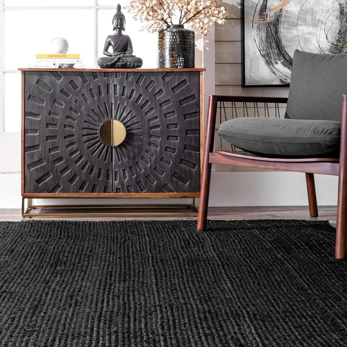 habereindia 183 cm X 122 cm Jute Area Rug-picture-35