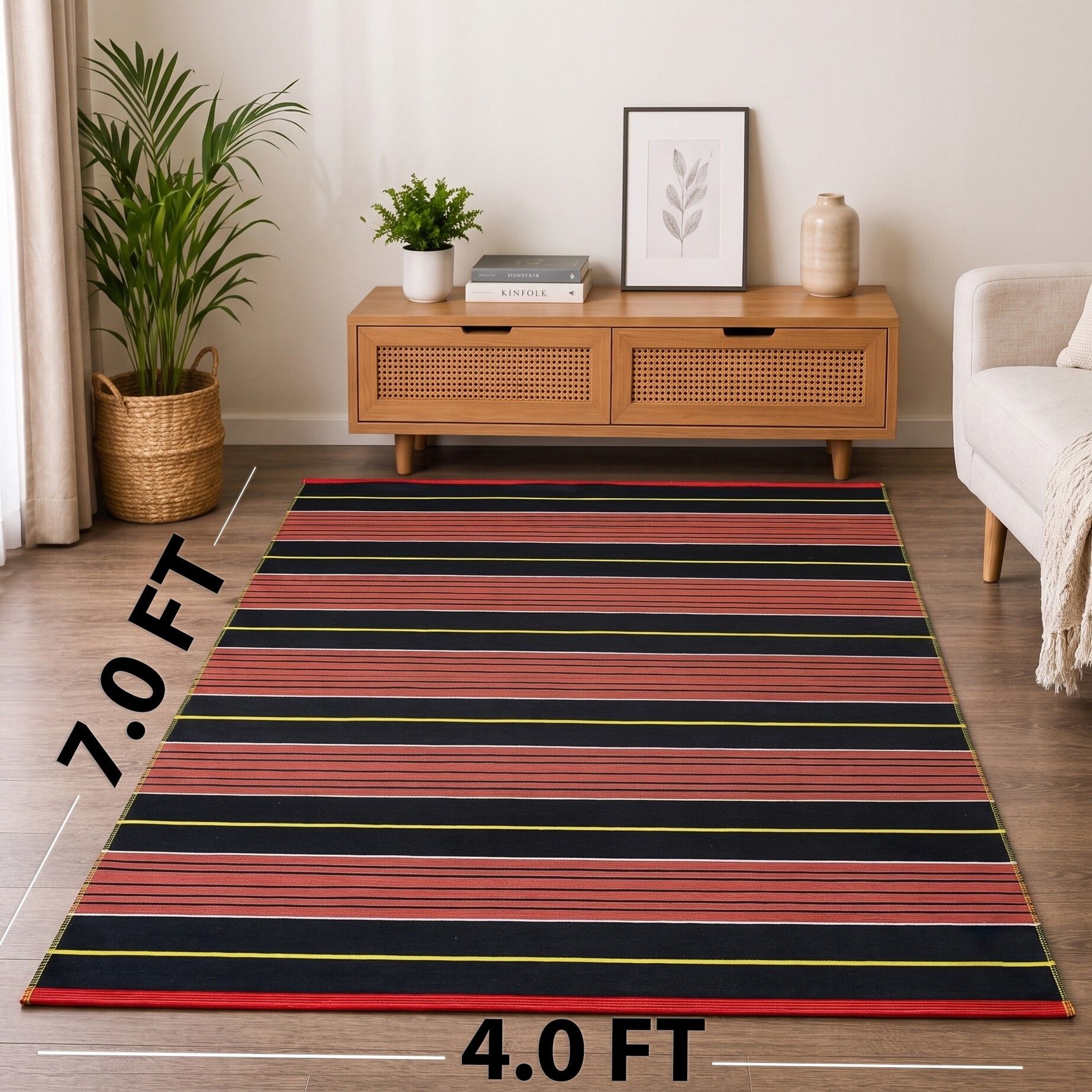 zeid handlooms 4 ft X 7 ft Cotton Dhurrie-picture-10