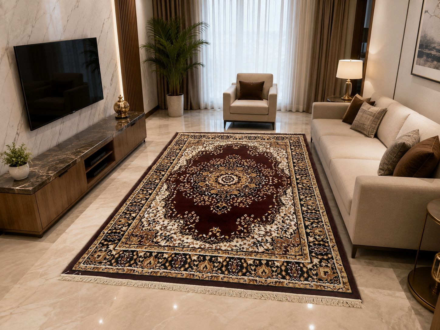houseofcommon 120 cm X 155 cm Acrylic Carpet-picture-47