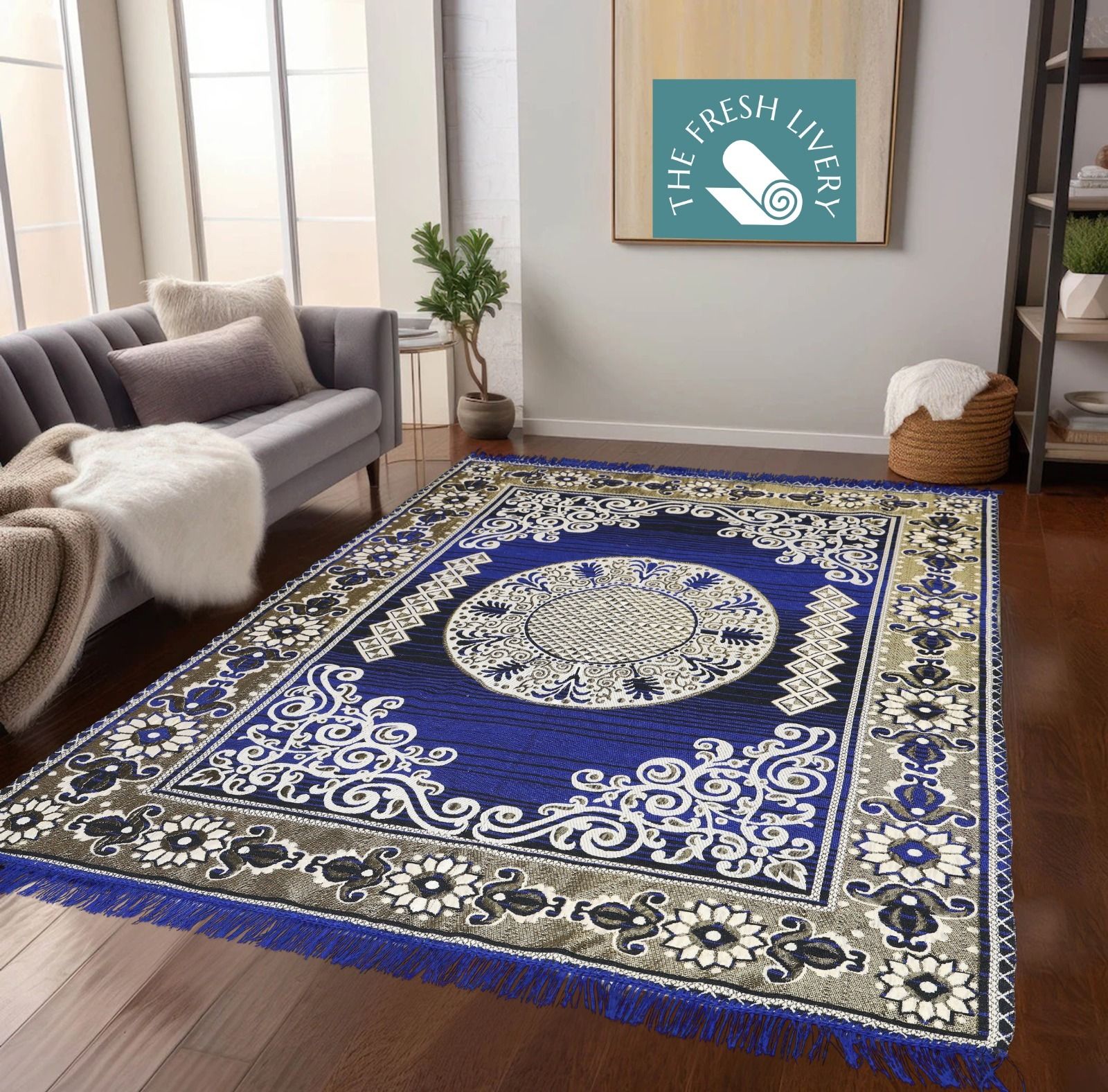 the fresh livery Blue, Black Cotton Carpet-picture-22
