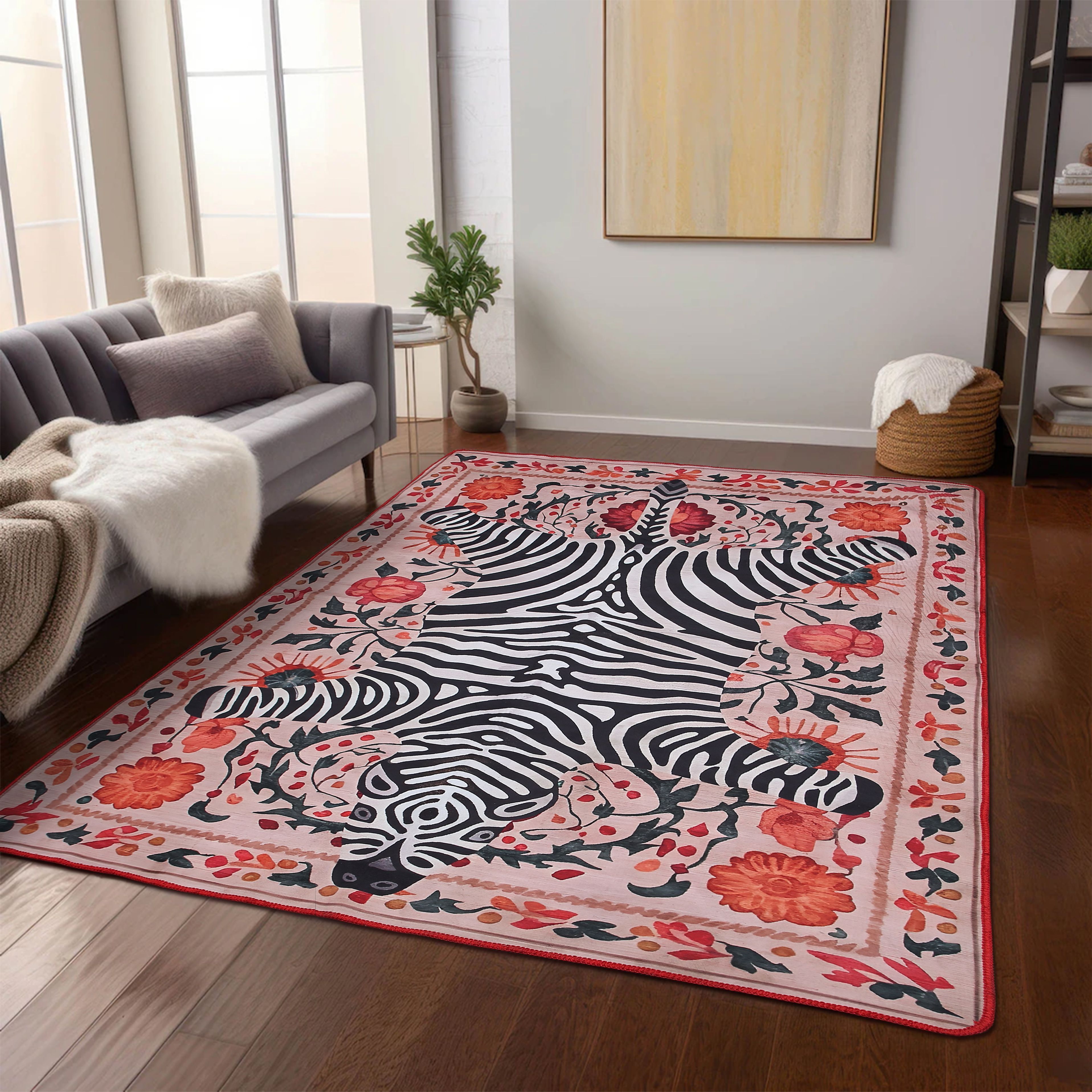 137 cm X 182 Polyester Carpet-image-31