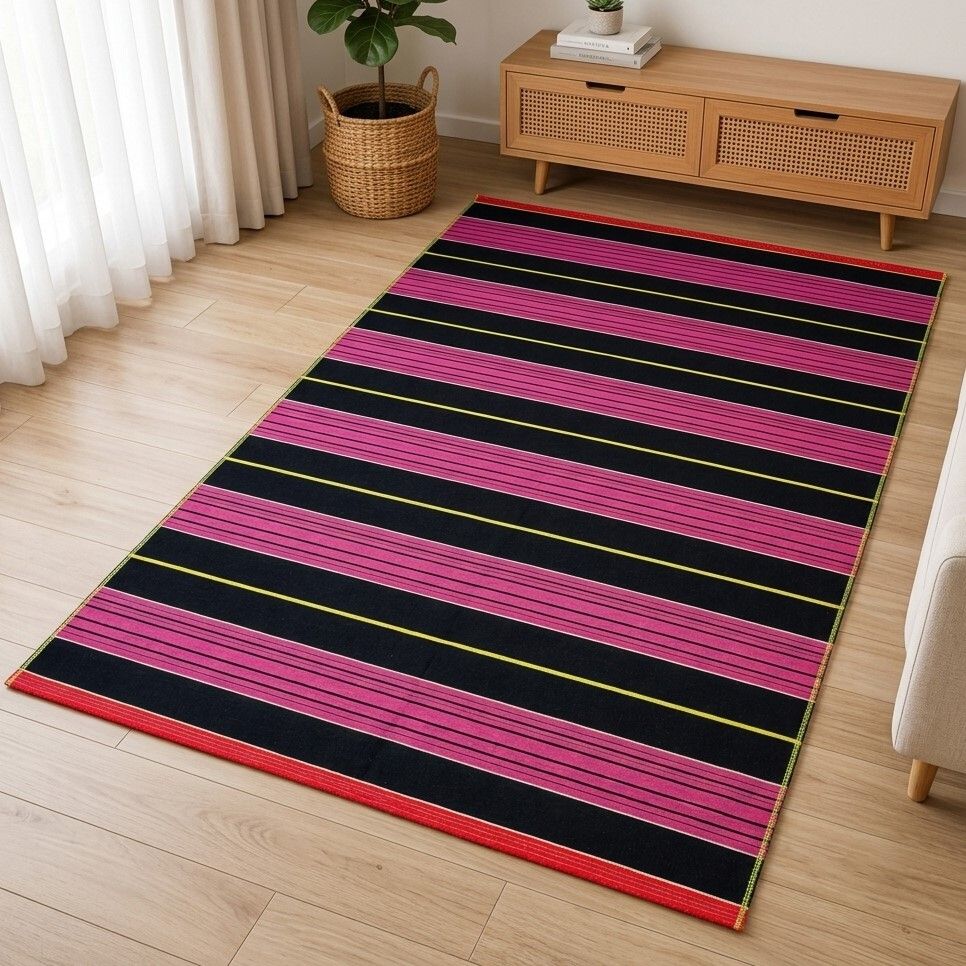 zeid handlooms 4 ft X 7 ft Cotton Dhurrie-picture-12