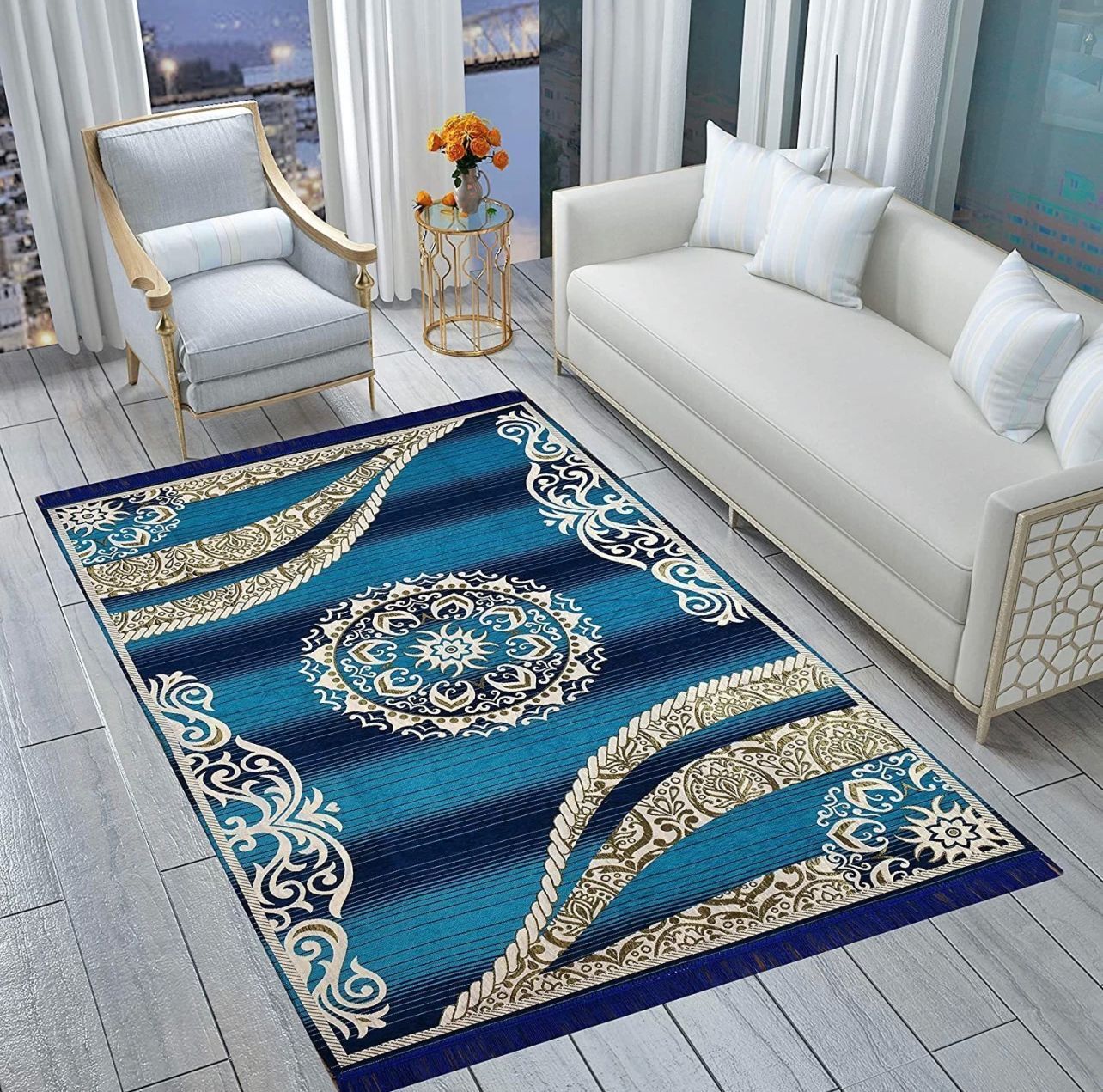 urbanwashcare 5 ft X 7 ft Velvet Carpet-picture-12