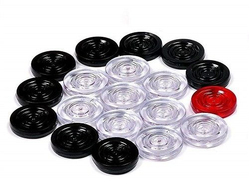 Criystel Carrom Pawns/Coins (Pack of 20 With 1 Striker And 5gm Powder Carrom Pawns-image-48