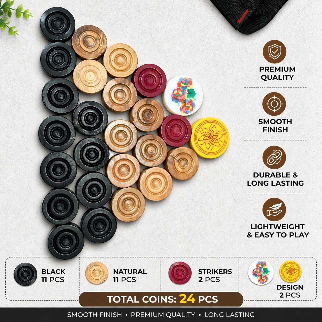 CCWood24 Carrom Pawns-image-40